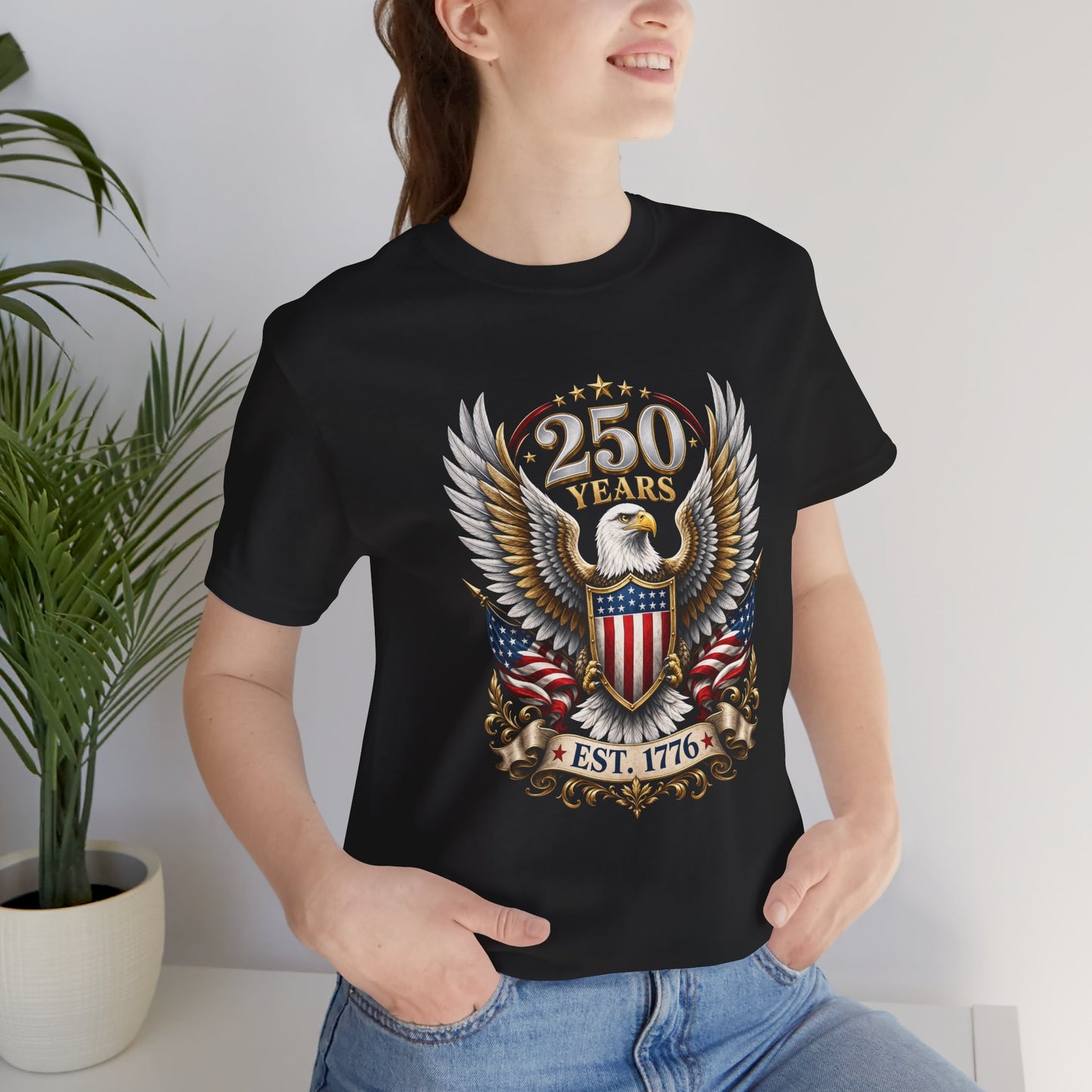 250 Years American Bald Eagle Shield T-Shirt