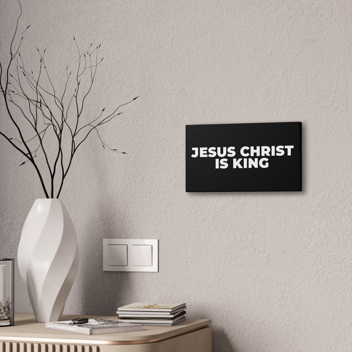 Jesus Christ Is King Canvas Wall Art — Stretched 0.75"