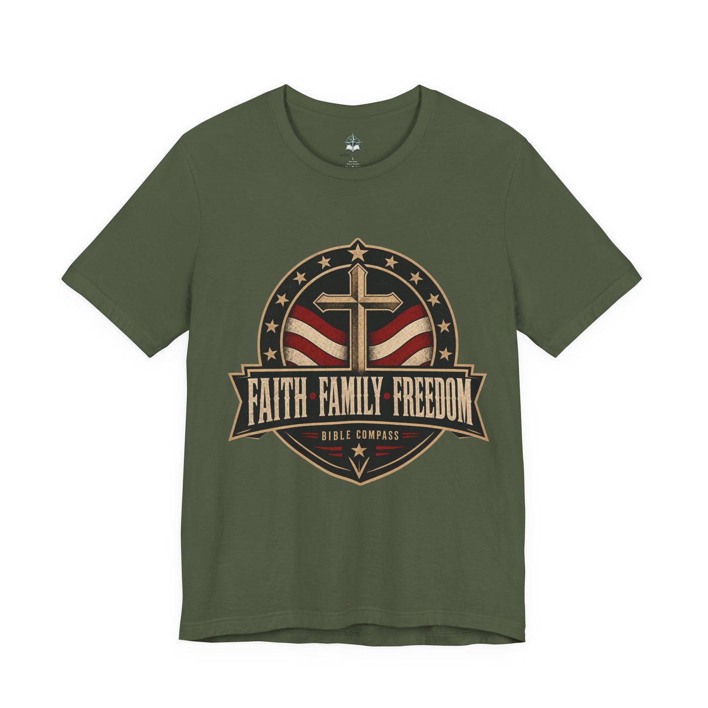 Faith Family Freedom - Patriotic Christian T-Shirt