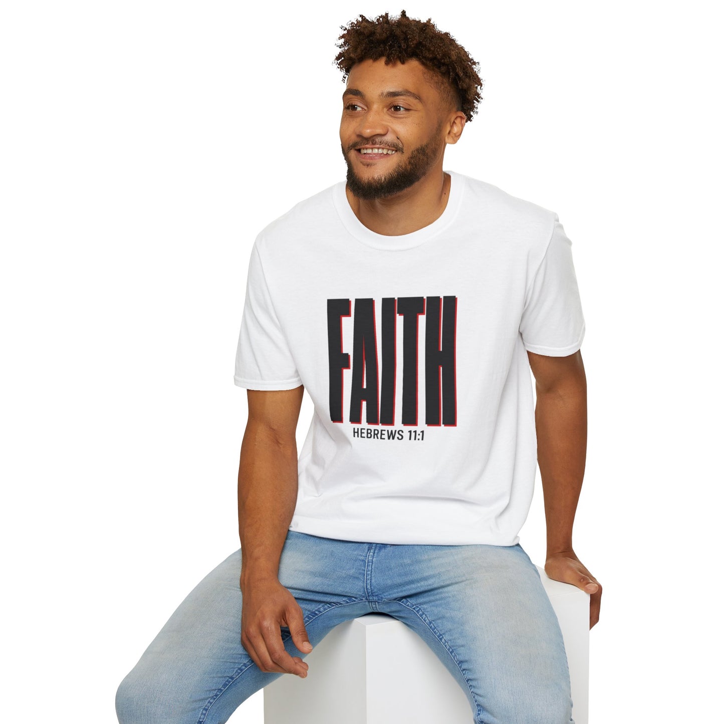 FAITH Bold Typography T-Shirt - Hebrews 11:1 | Bible Compass