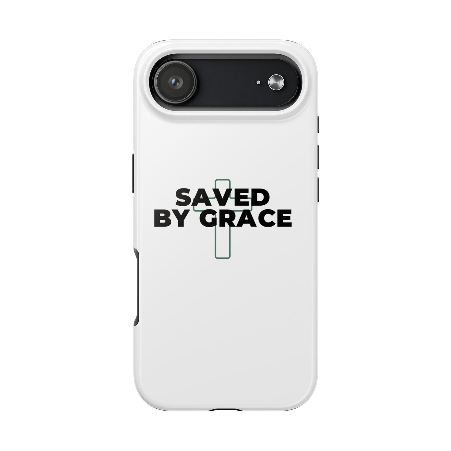 Saved By Grace Tough Phone Case — Christian Cross Protective Phone Cover
