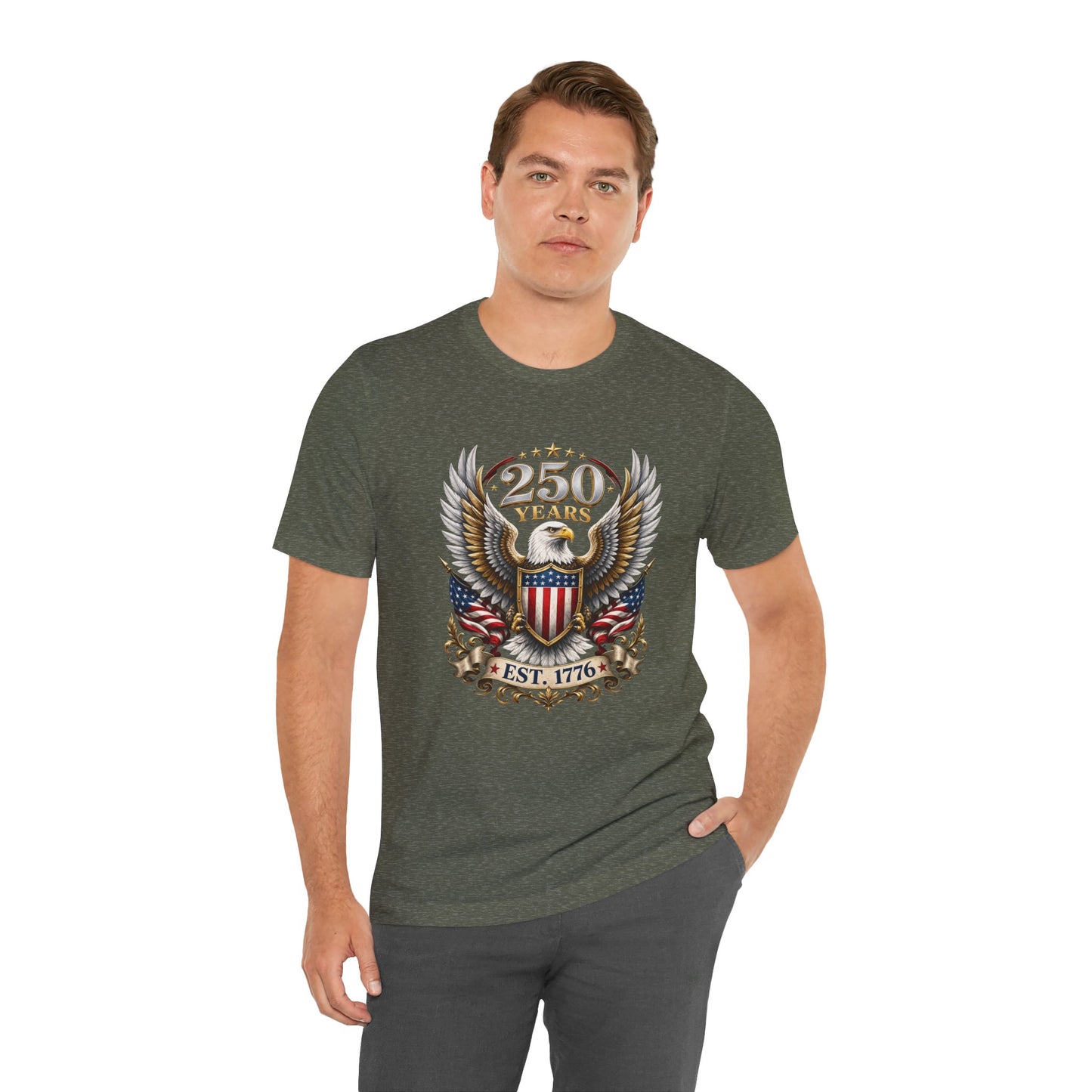 250 Years American Bald Eagle Shield T-Shirt