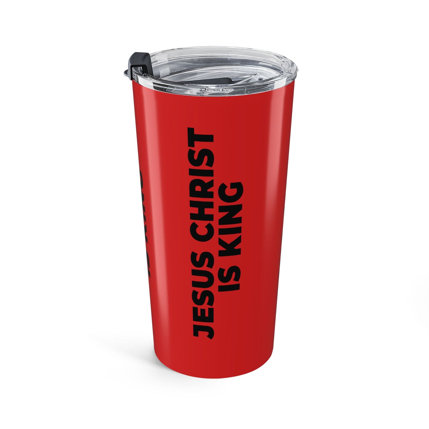 Tumbler — "Jesus Christ Is King" Red 20oz Insulated Travel Cup
