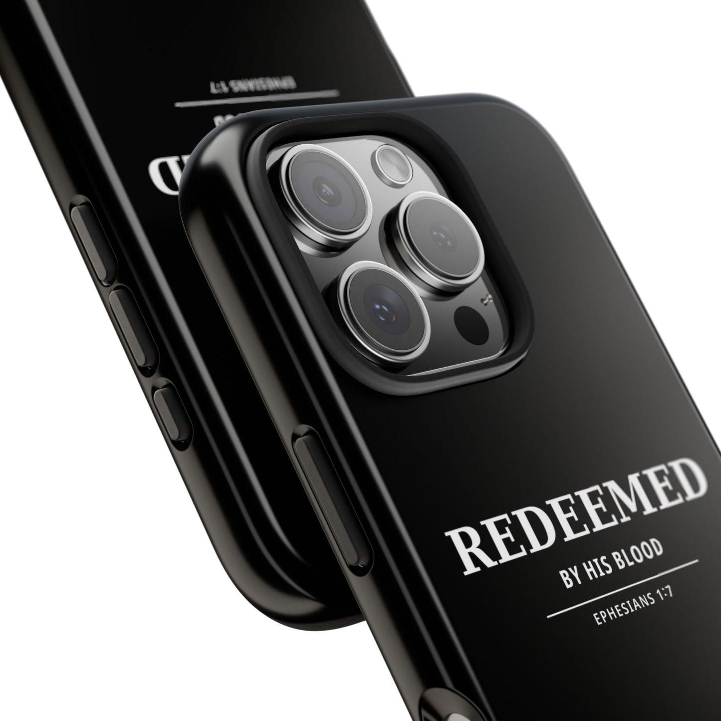 Redeemed Phone Case — "Redeemed by His Blood" Christian iPhone Case, Ephesians 1:7 Religious Tough Phone Cover