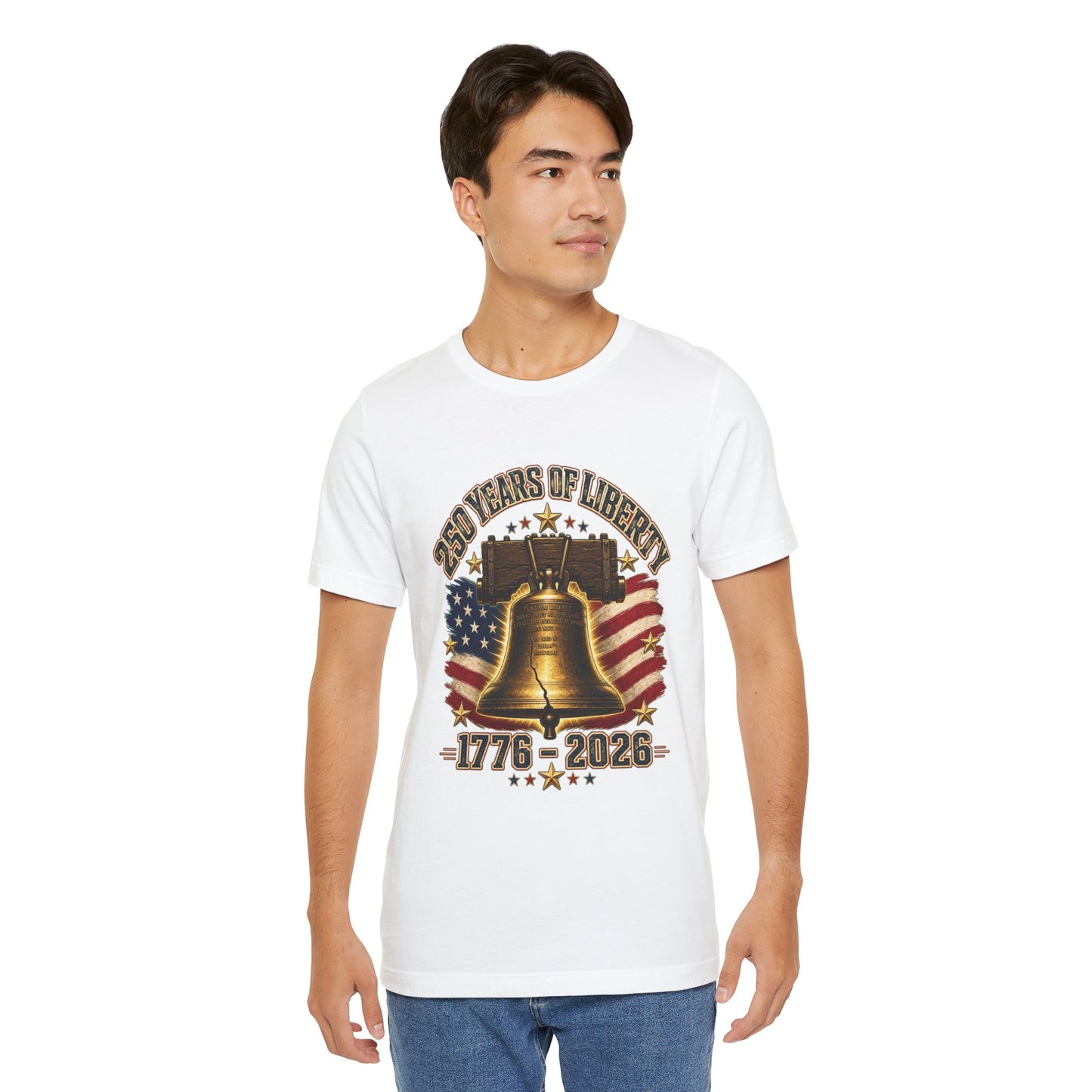 Liberty Bell 250 Years Tee – 1776–2026 Patriotic American Flag T-Shirt
