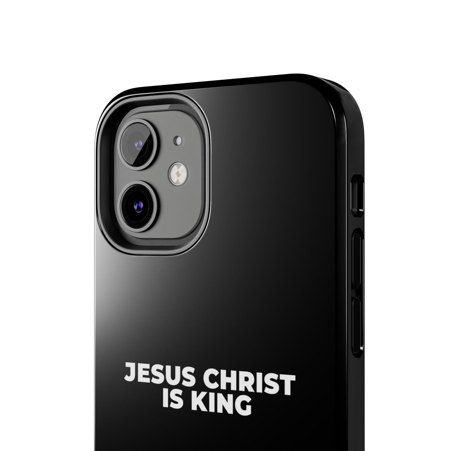 Jesus Christ Is King Tough Phone Case — Black Faith Protective Case