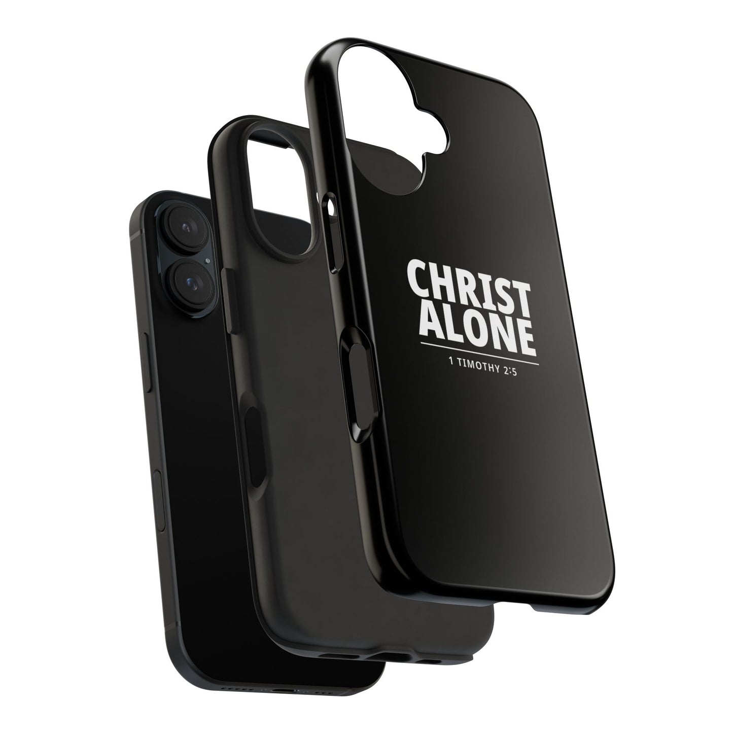 Tough Phone Case — “Christ Alone” Scripture iPhone Case (1 Timothy 2:5)