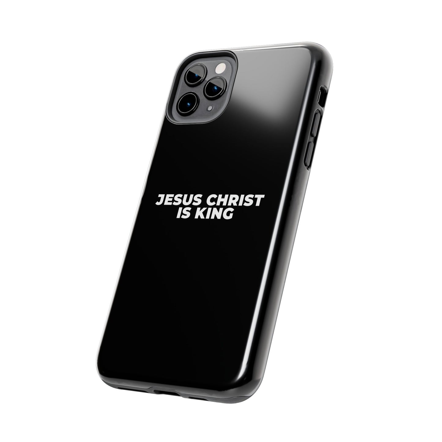 Jesus Christ Is King Tough Phone Case — Black Faith Protective Case