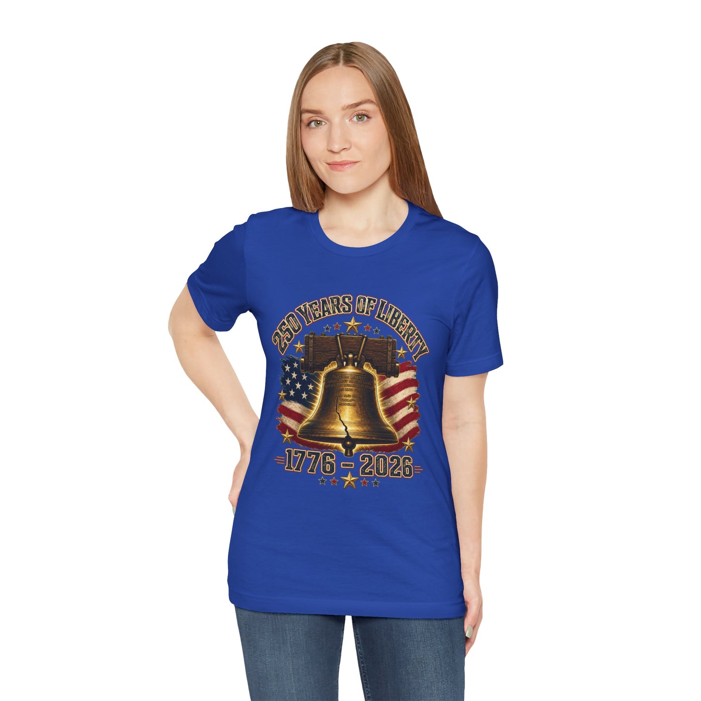 Liberty Bell 250 Years Tee – 1776–2026 Patriotic American Flag T-Shirt