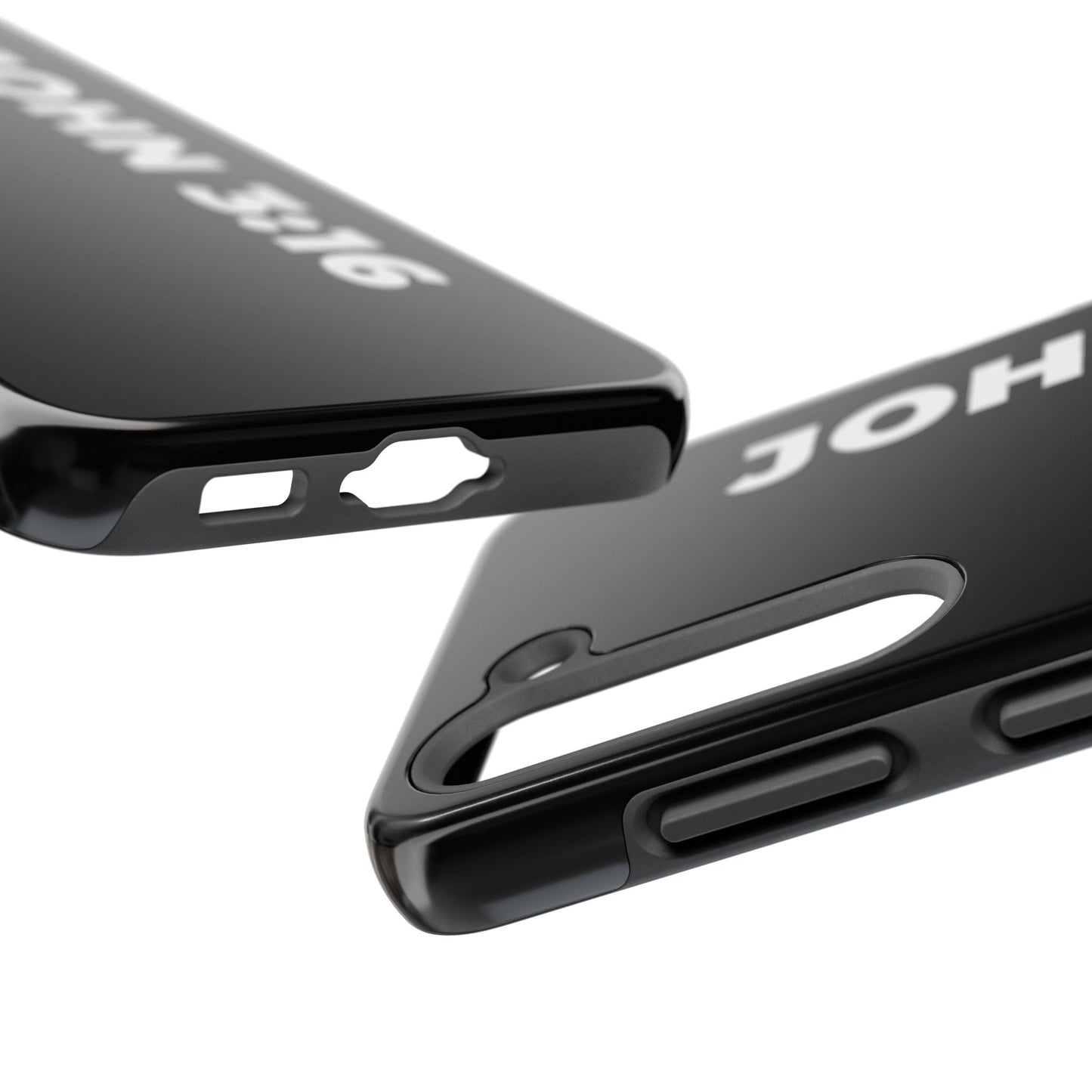 John 3:16 Tough Phone Case — Black Christian Scripture Phone Cover