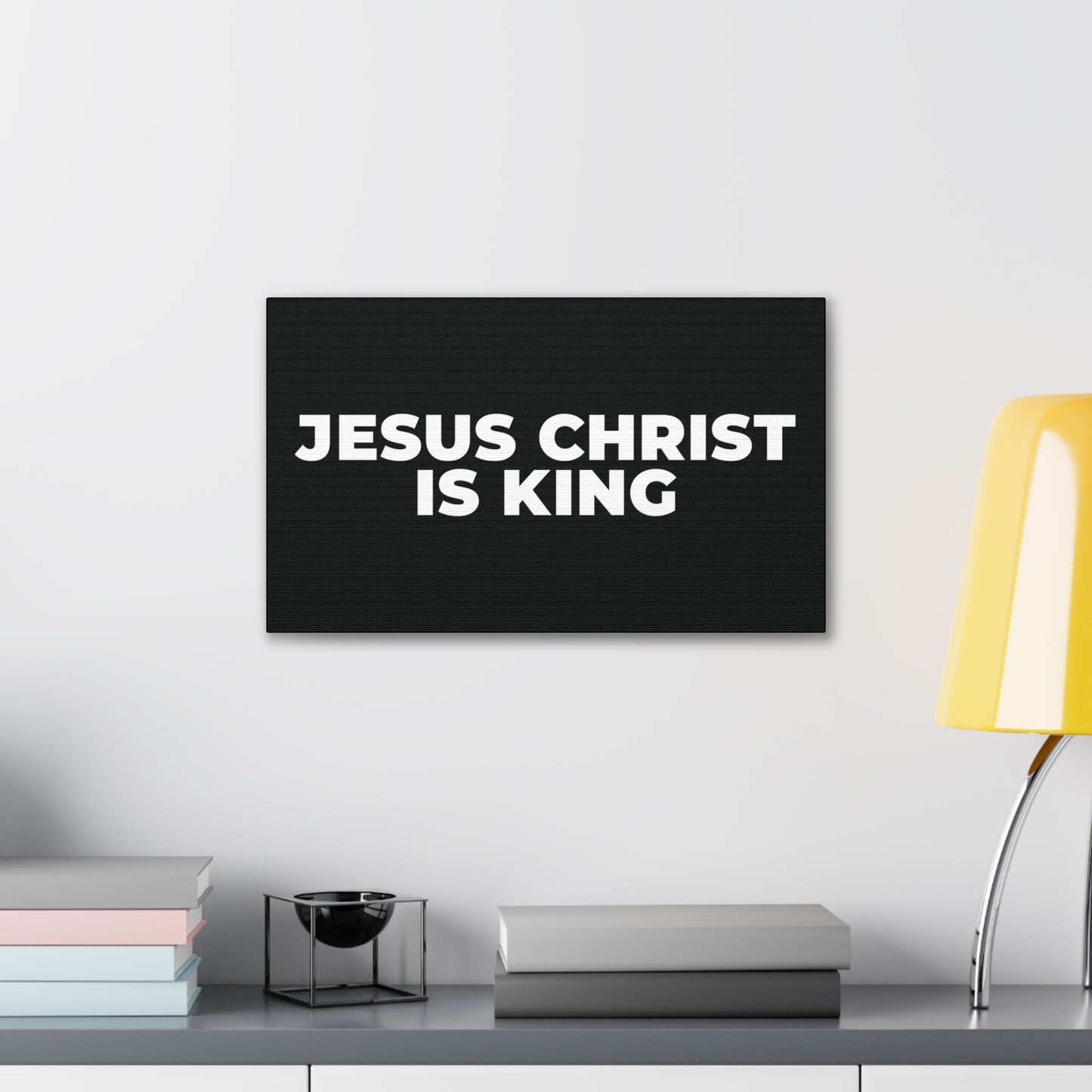 Jesus Christ Is King Canvas Wall Art — Stretched 0.75"