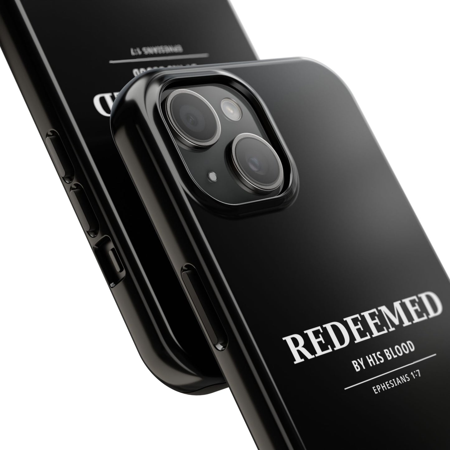 Redeemed Phone Case — "Redeemed by His Blood" Christian iPhone Case, Ephesians 1:7 Religious Tough Phone Cover