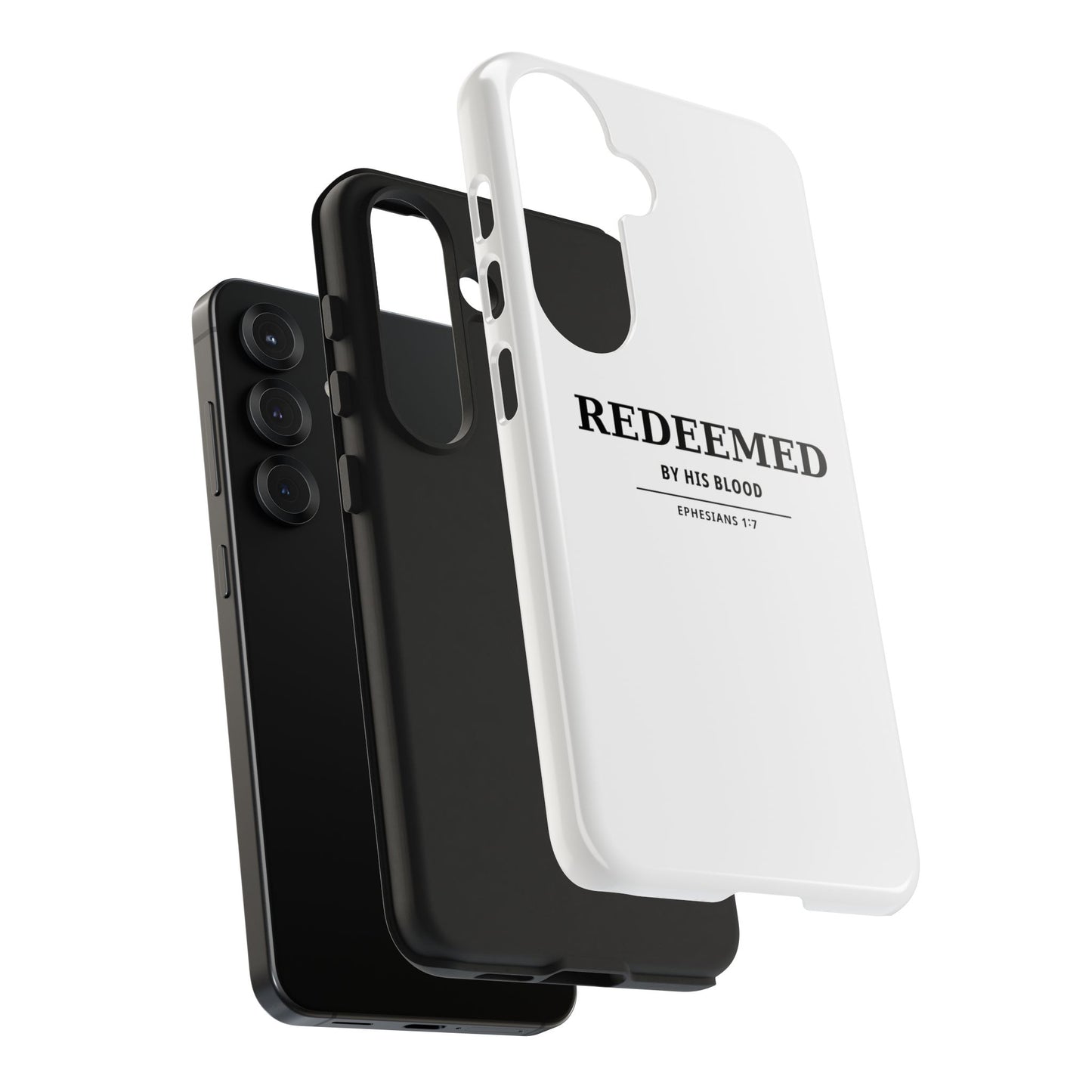Redeemed Phone Case — "Redeemed by His Blood" Christian iPhone Case, Ephesians 1:7 Religious Tough Phone Cover