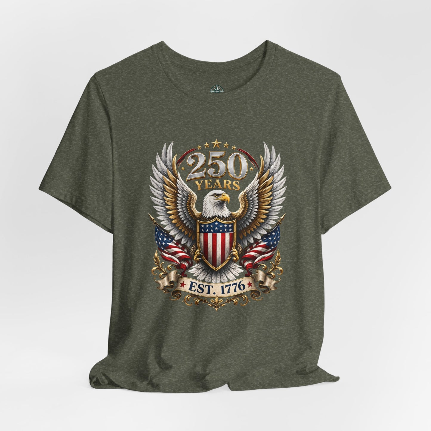 250 Years American Bald Eagle Shield T-Shirt