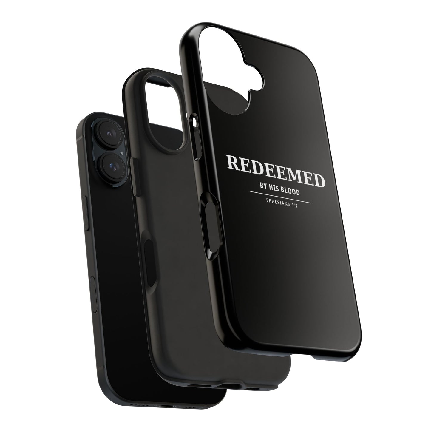 Redeemed Phone Case — "Redeemed by His Blood" Christian iPhone Case, Ephesians 1:7 Religious Tough Phone Cover