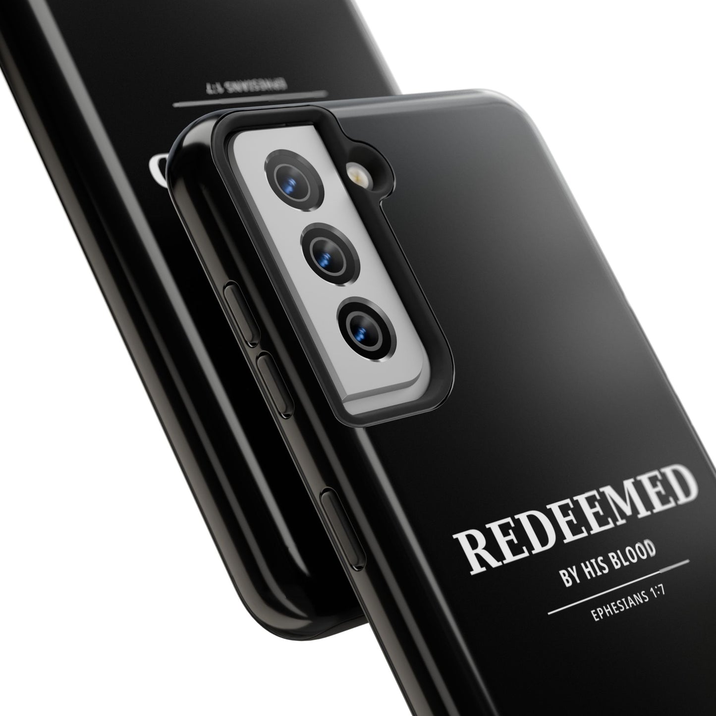 Redeemed Phone Case — "Redeemed by His Blood" Christian iPhone Case, Ephesians 1:7 Religious Tough Phone Cover