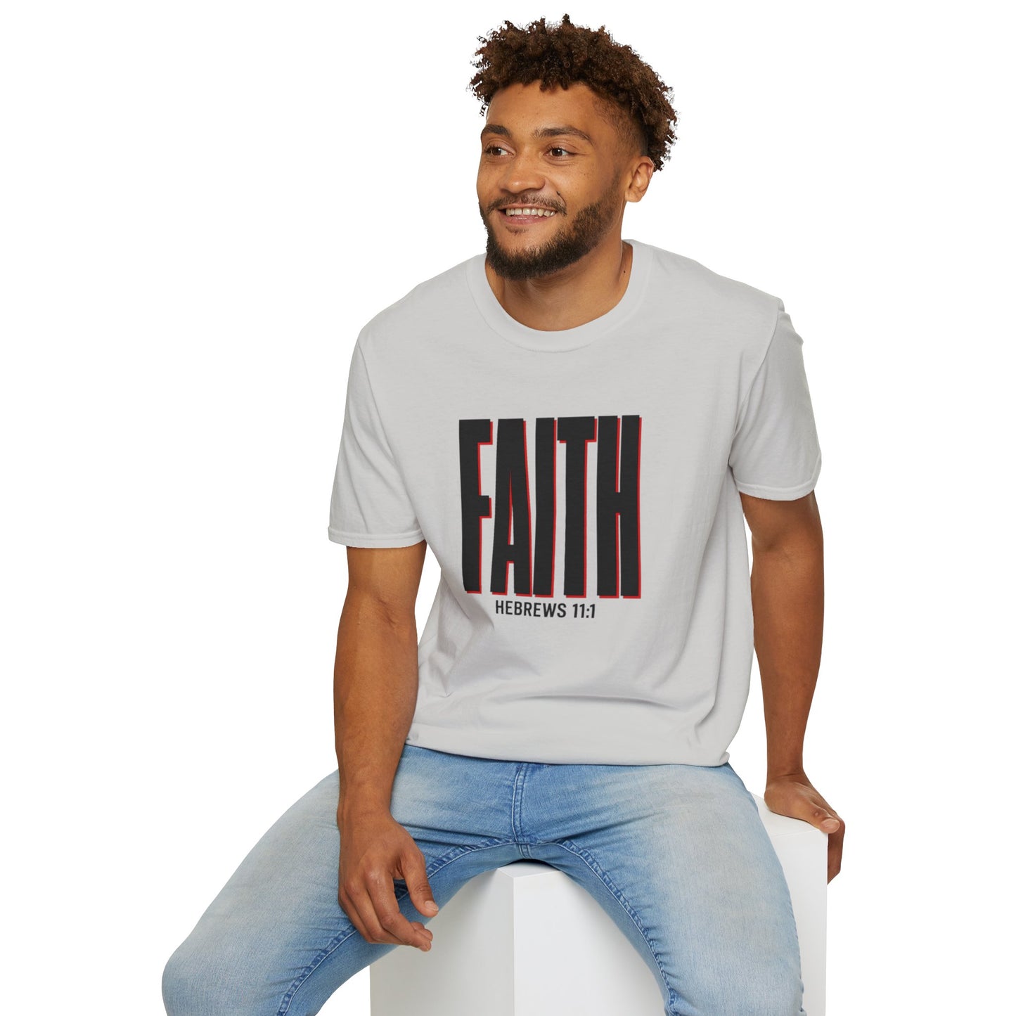 FAITH Bold Typography T-Shirt - Hebrews 11:1 | Bible Compass