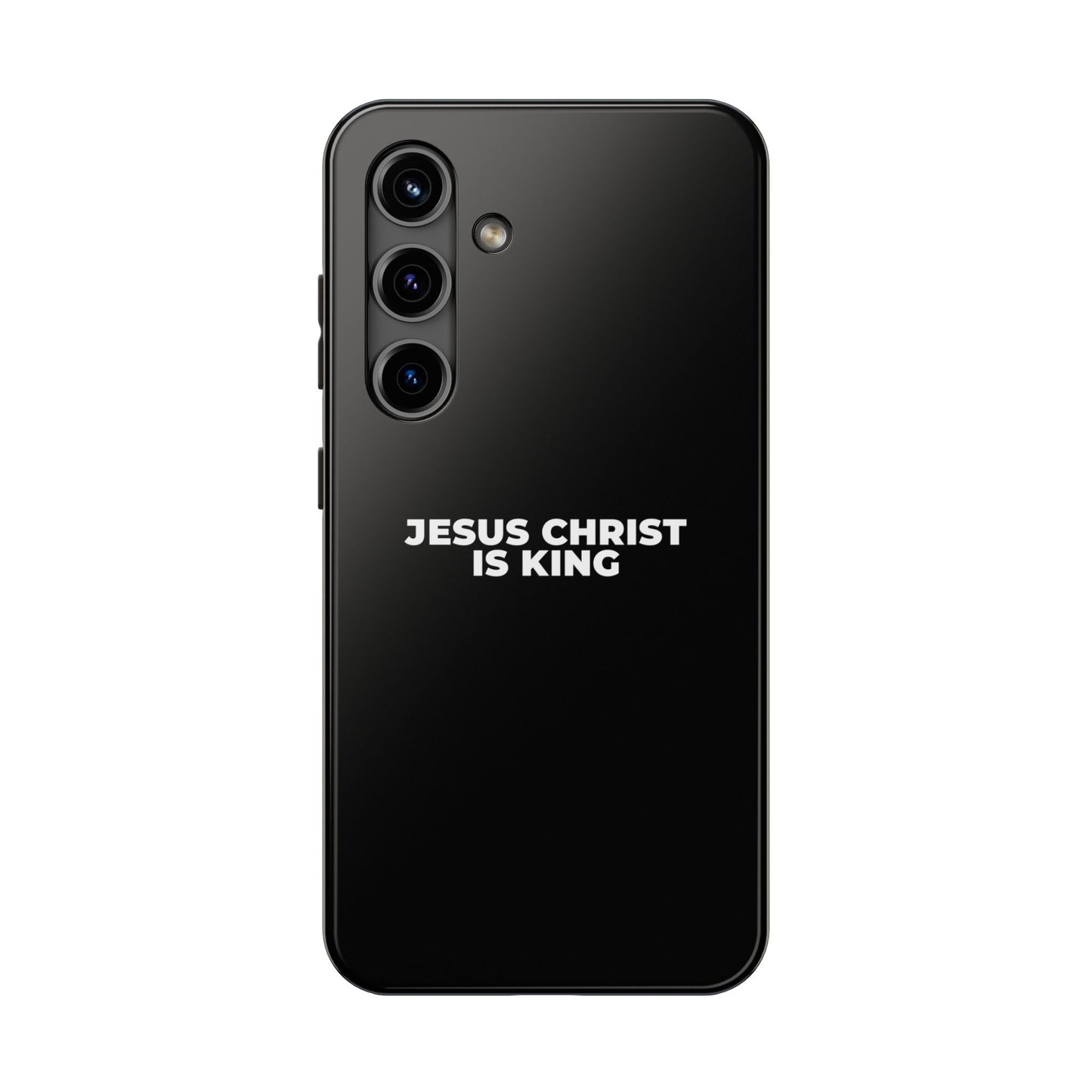 Jesus Christ Is King Tough Phone Case — Black Faith Protective Case