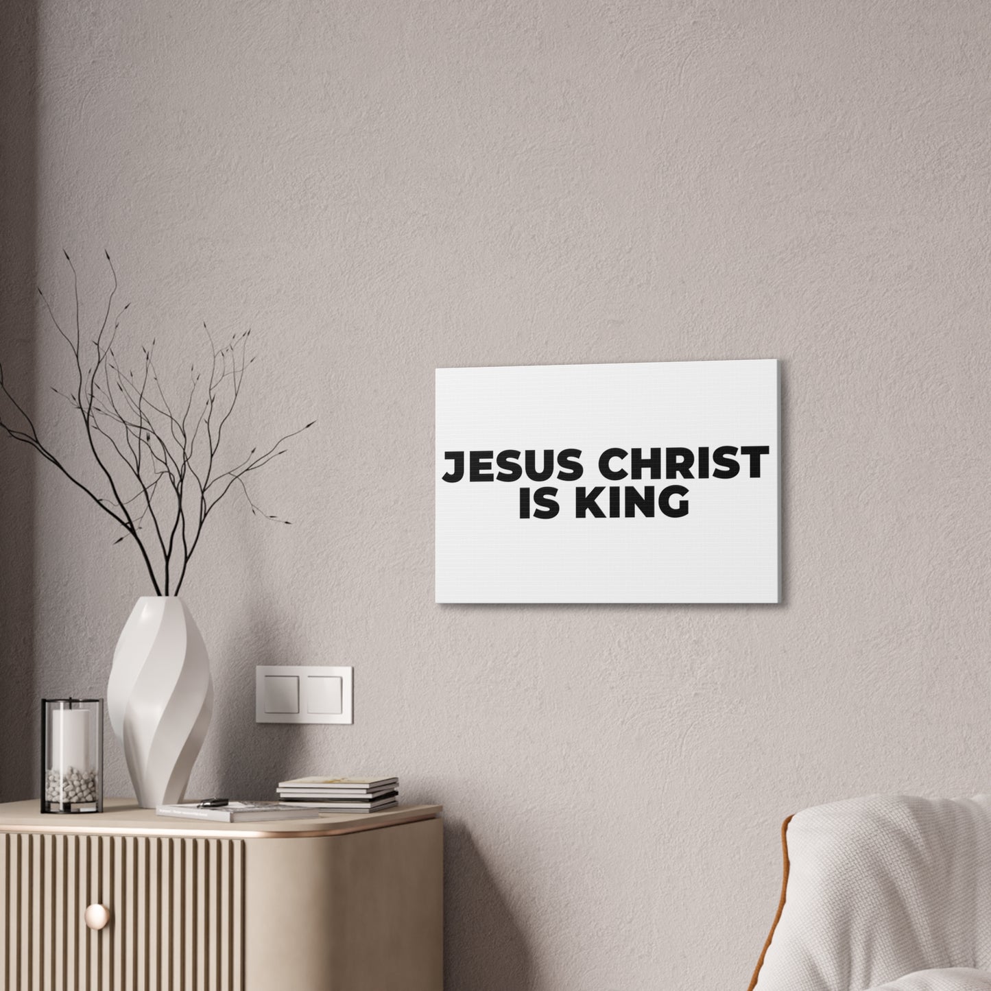 Jesus Christ Is King Canvas Wall Art