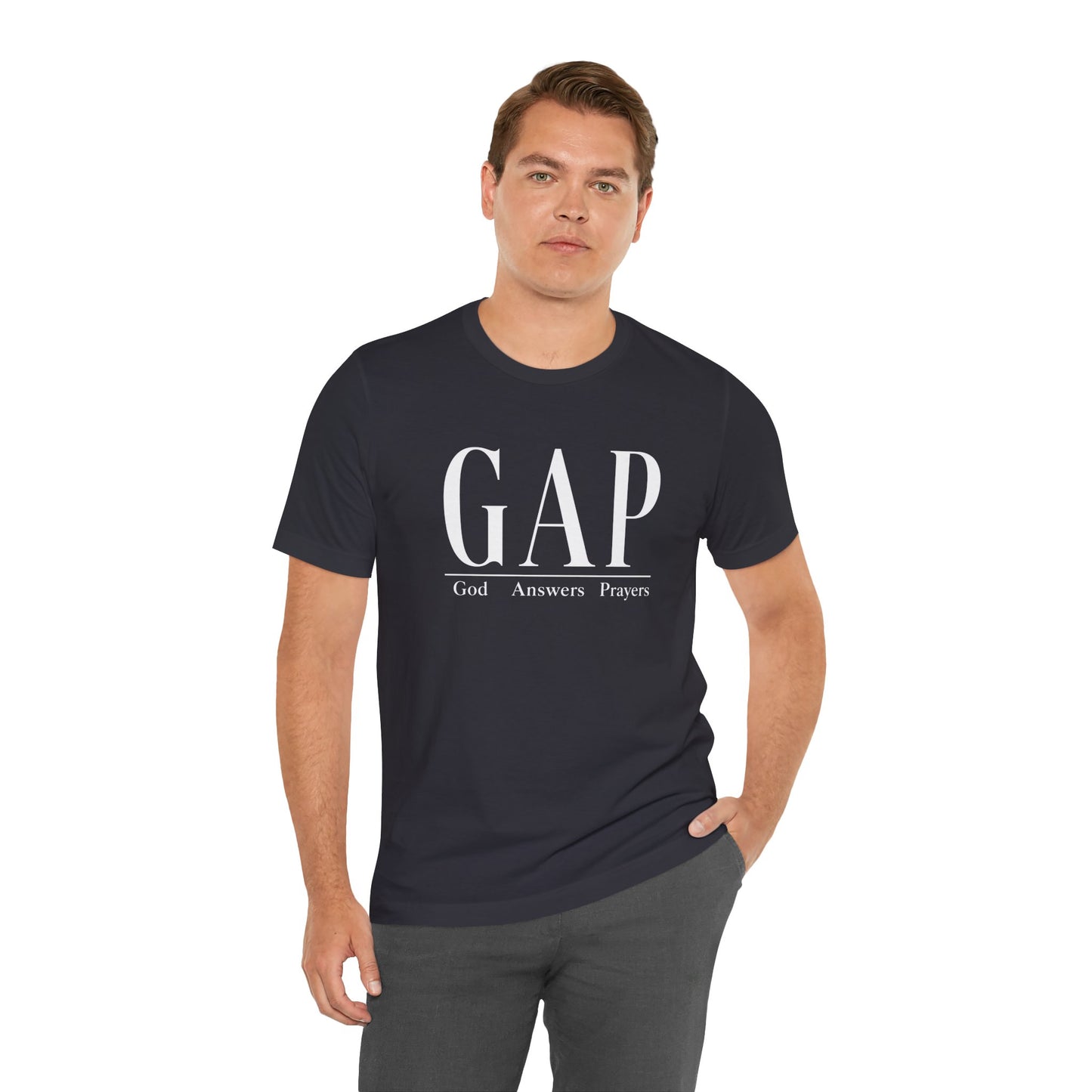 GAP "God Answers Prayers" Christian Short Sleeve Shirt