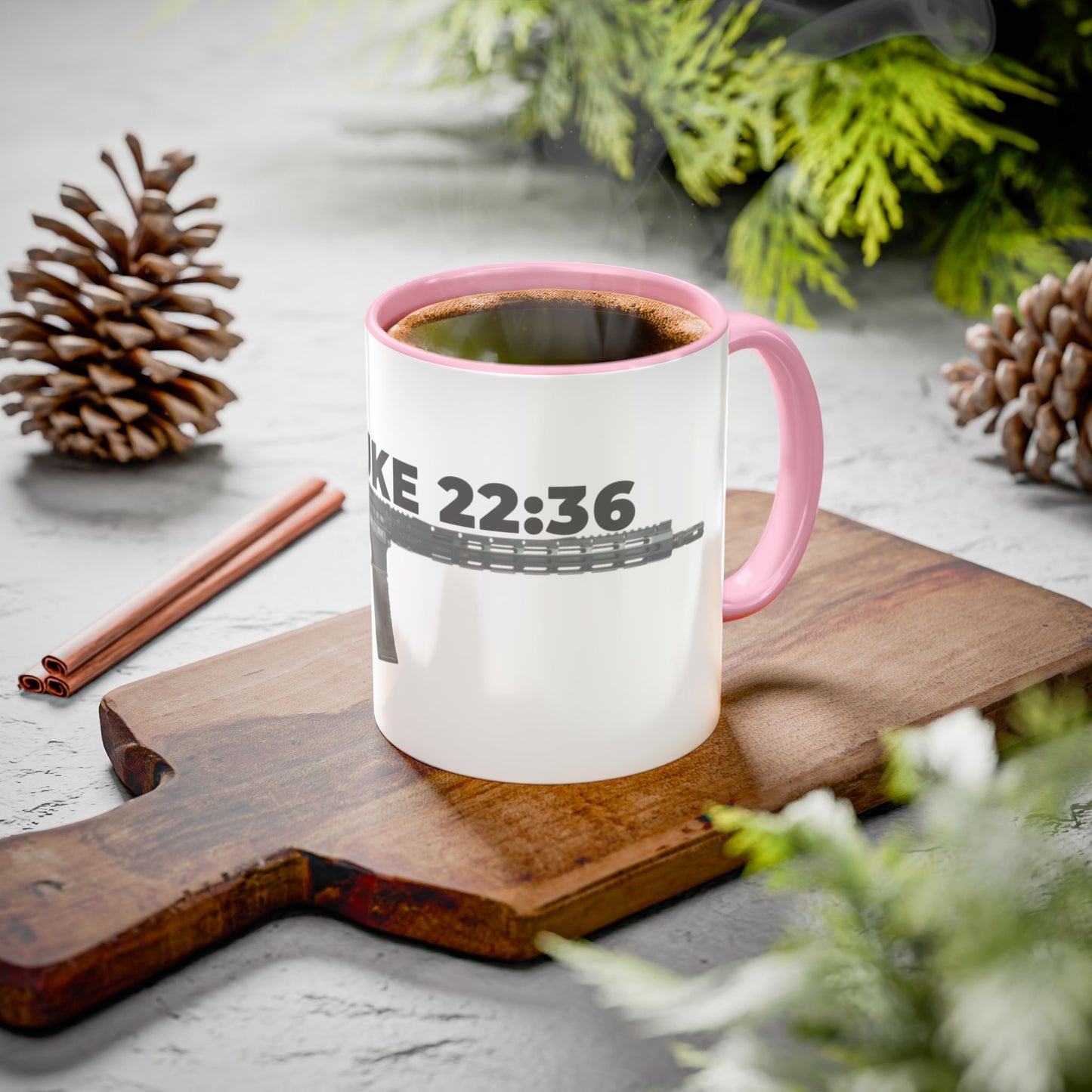 Luke 22:36 Rifle Mug – Christian Scripture Coffee Cup (11oz/15oz)
