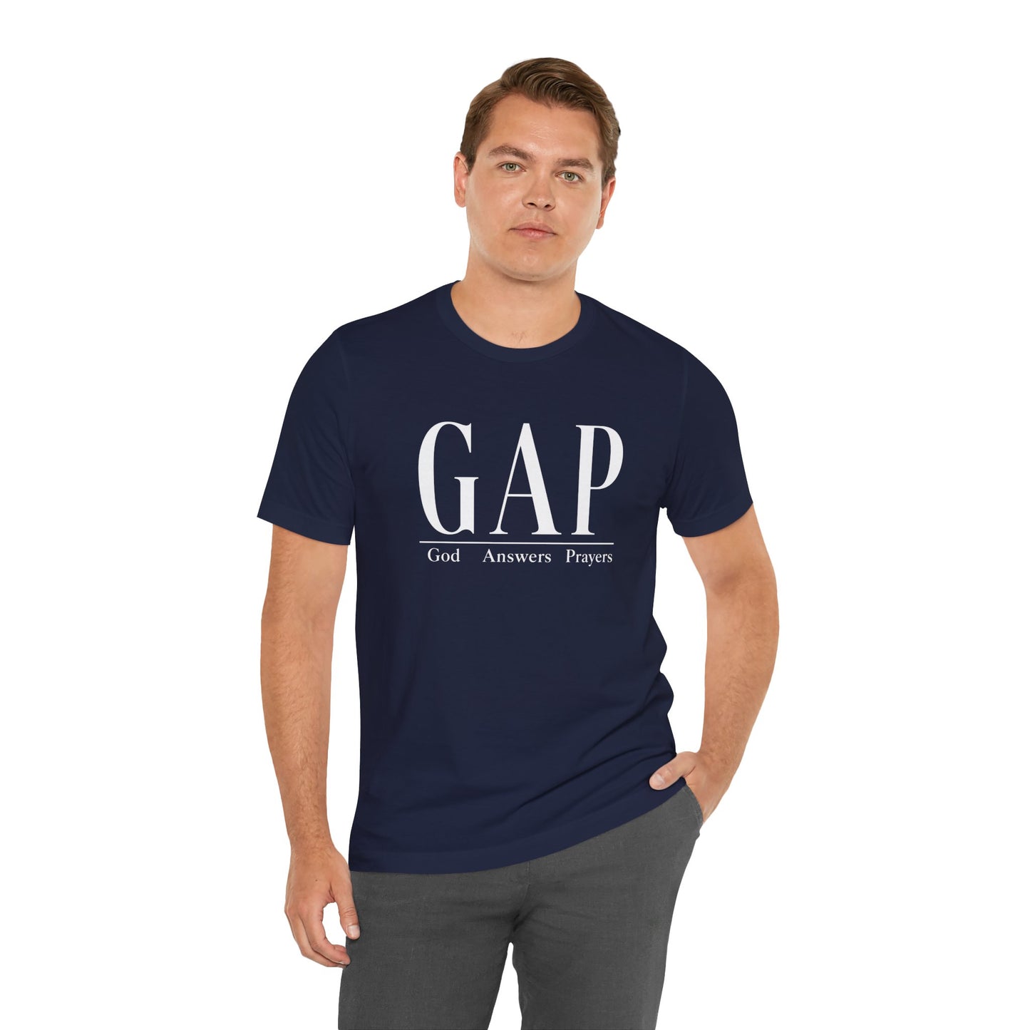 GAP "God Answers Prayers" Christian Short Sleeve Shirt