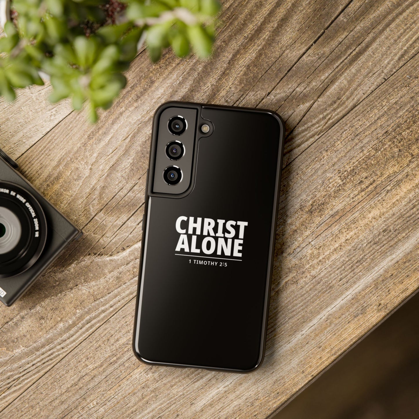 Tough Phone Case — “Christ Alone” Scripture iPhone Case (1 Timothy 2:5)