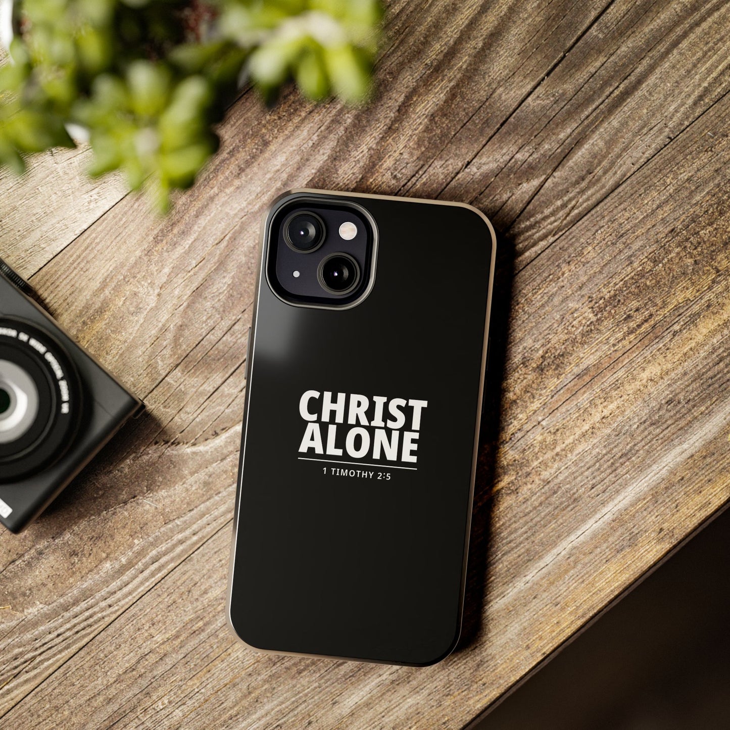 Tough Phone Case — “Christ Alone” Scripture iPhone Case (1 Timothy 2:5)