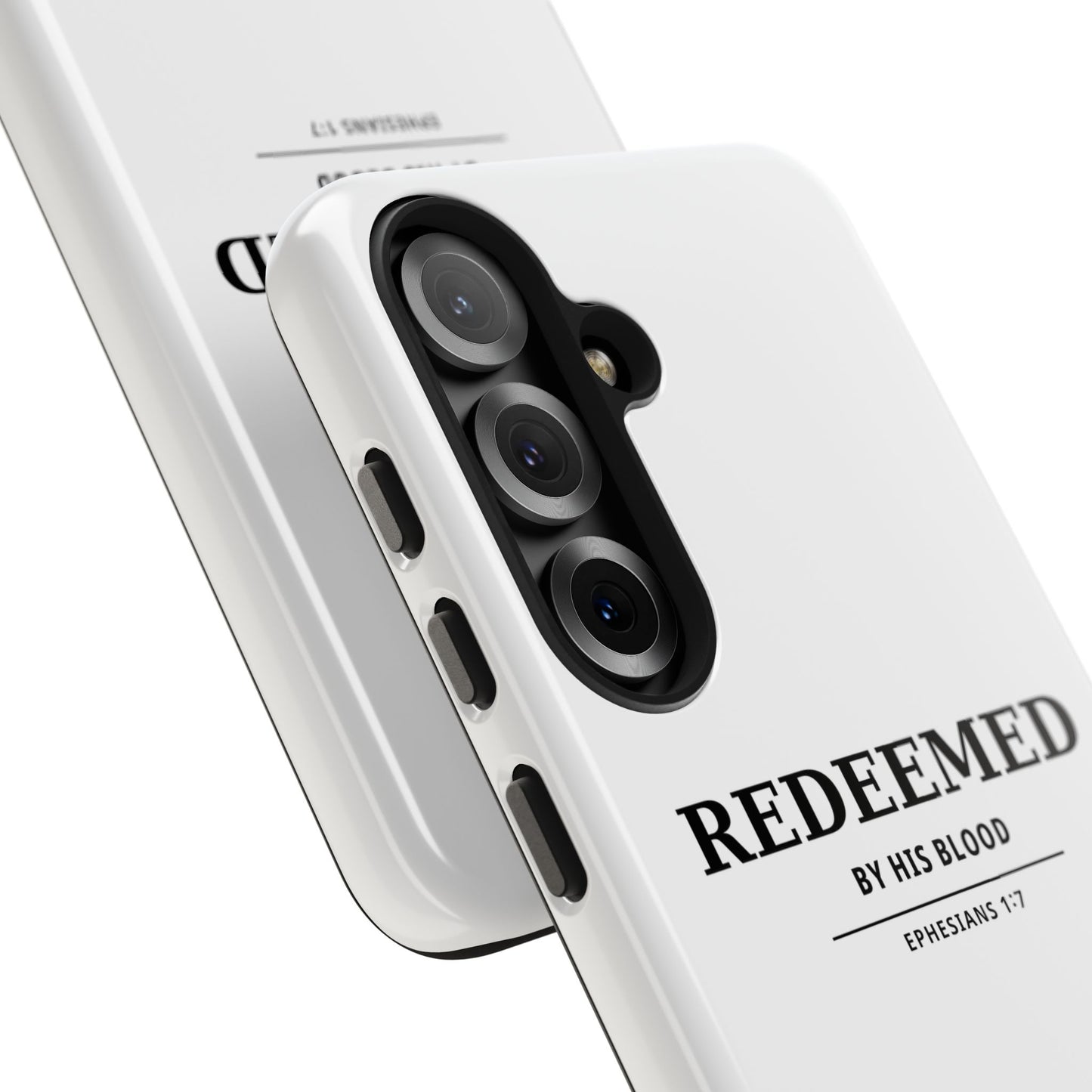 Redeemed Phone Case — "Redeemed by His Blood" Christian iPhone Case, Ephesians 1:7 Religious Tough Phone Cover
