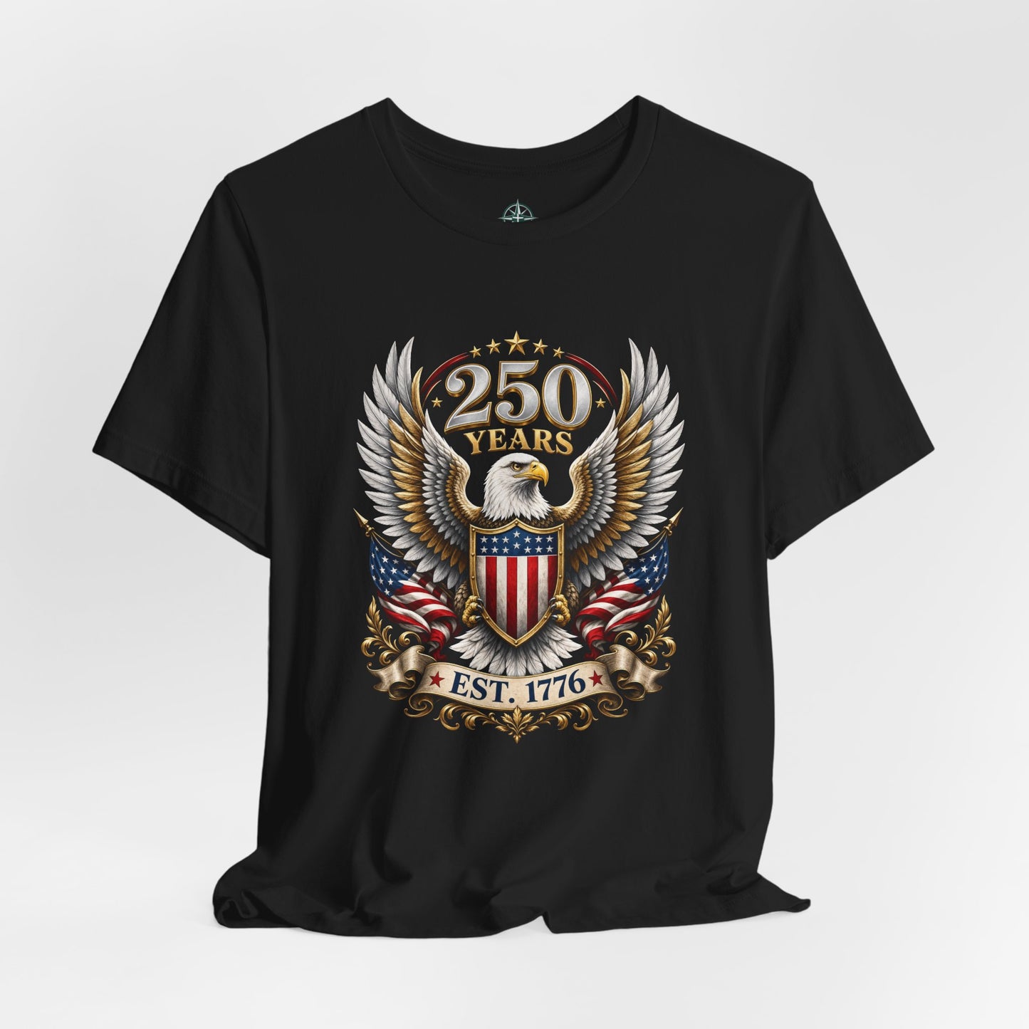 250 Years American Bald Eagle Shield T-Shirt