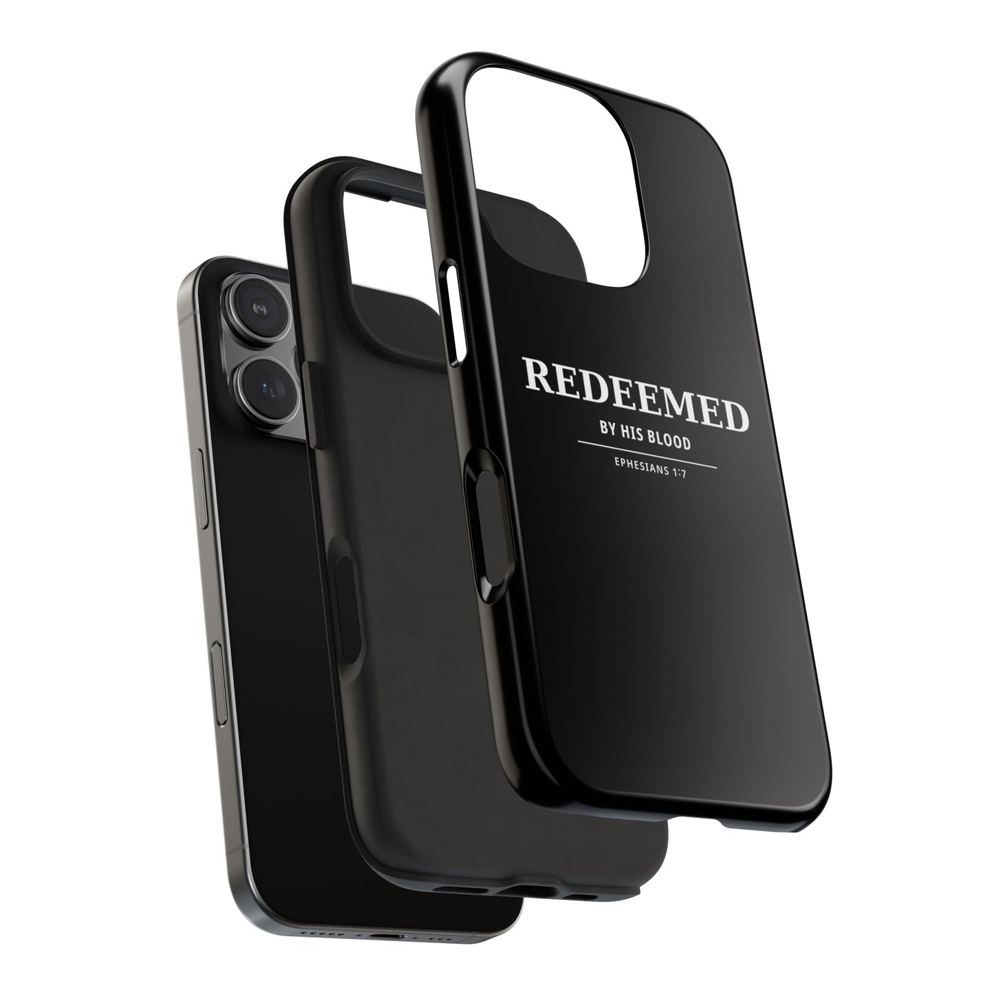 Redeemed Phone Case — "Redeemed by His Blood" Christian iPhone Case, Ephesians 1:7 Religious Tough Phone Cover