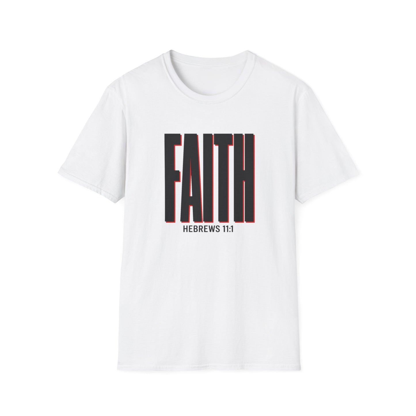 FAITH Bold Typography T-Shirt - Hebrews 11:1 | Bible Compass