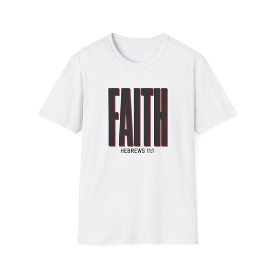 FAITH Bold Typography T-Shirt - Hebrews 11:1 | Bible Compass