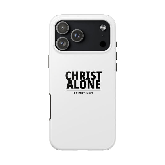Tough Phone Case — “Christ Alone” Scripture iPhone Case (1 Timothy 2:5) - Bible Compass