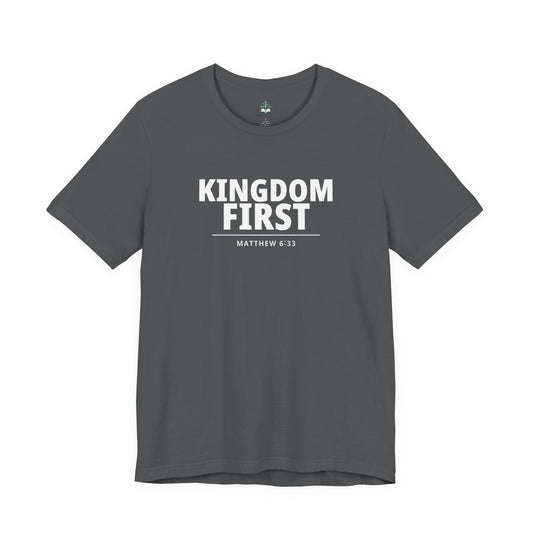 Kingdom First T‑Shirt — Matthew 6:33 Inspirational Christian Tee - Bible Compass