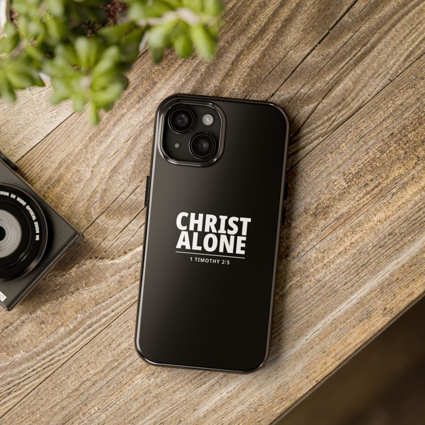 Tough Phone Case — “Christ Alone” Scripture iPhone Case (1 Timothy 2:5)