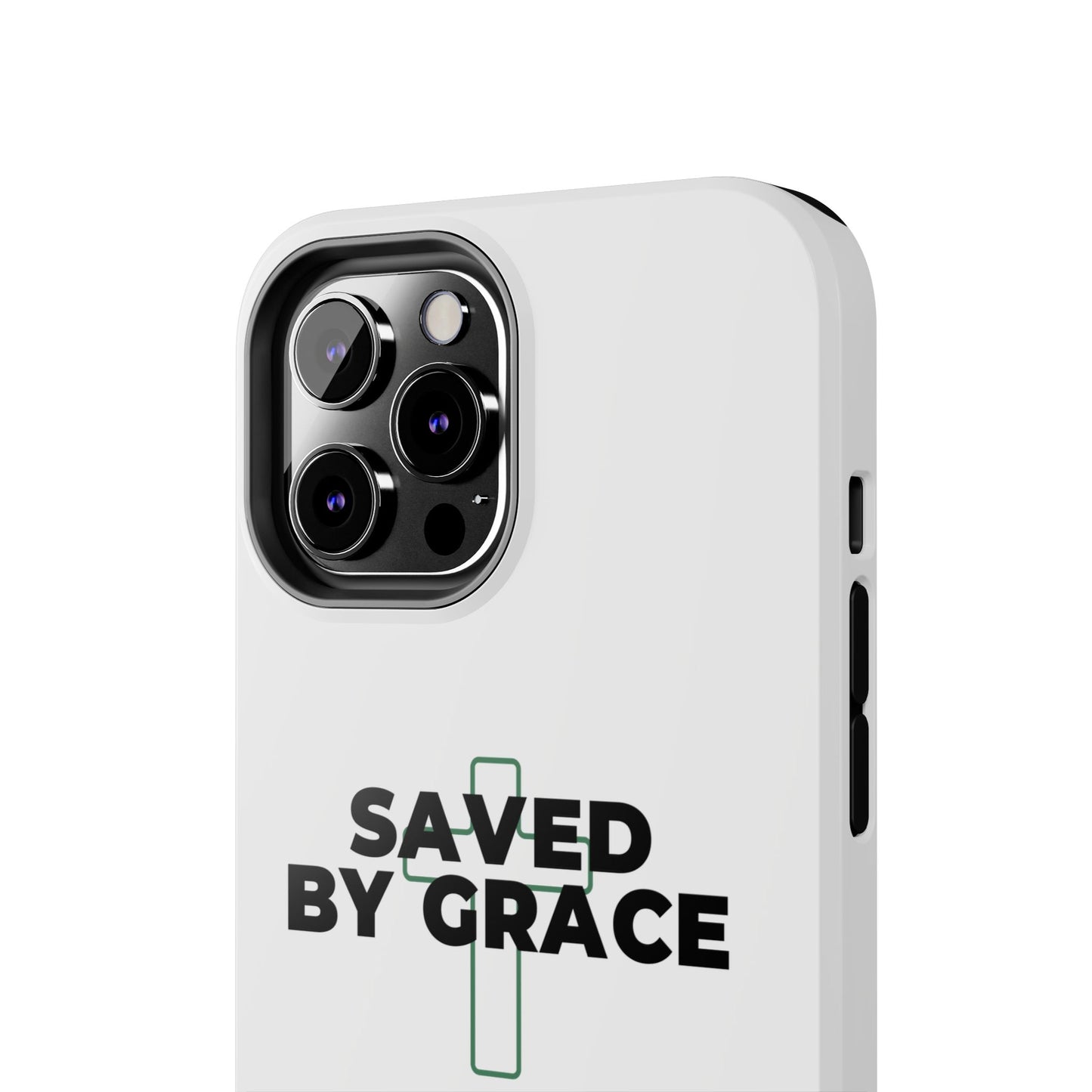 Saved By Grace Tough Phone Case — Christian Cross Protective Phone Cover