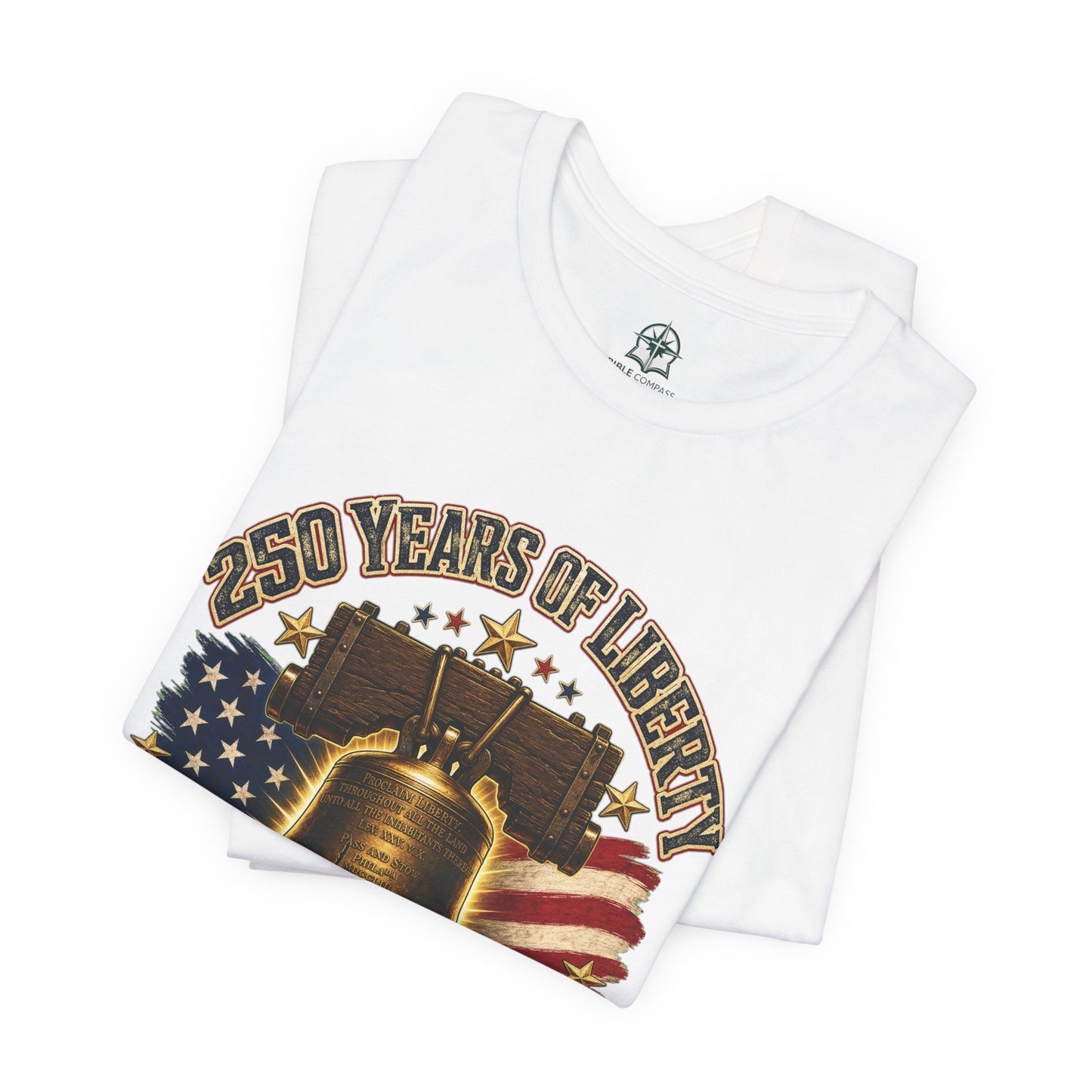 Liberty Bell 250 Years Tee – 1776–2026 Patriotic American Flag T-Shirt