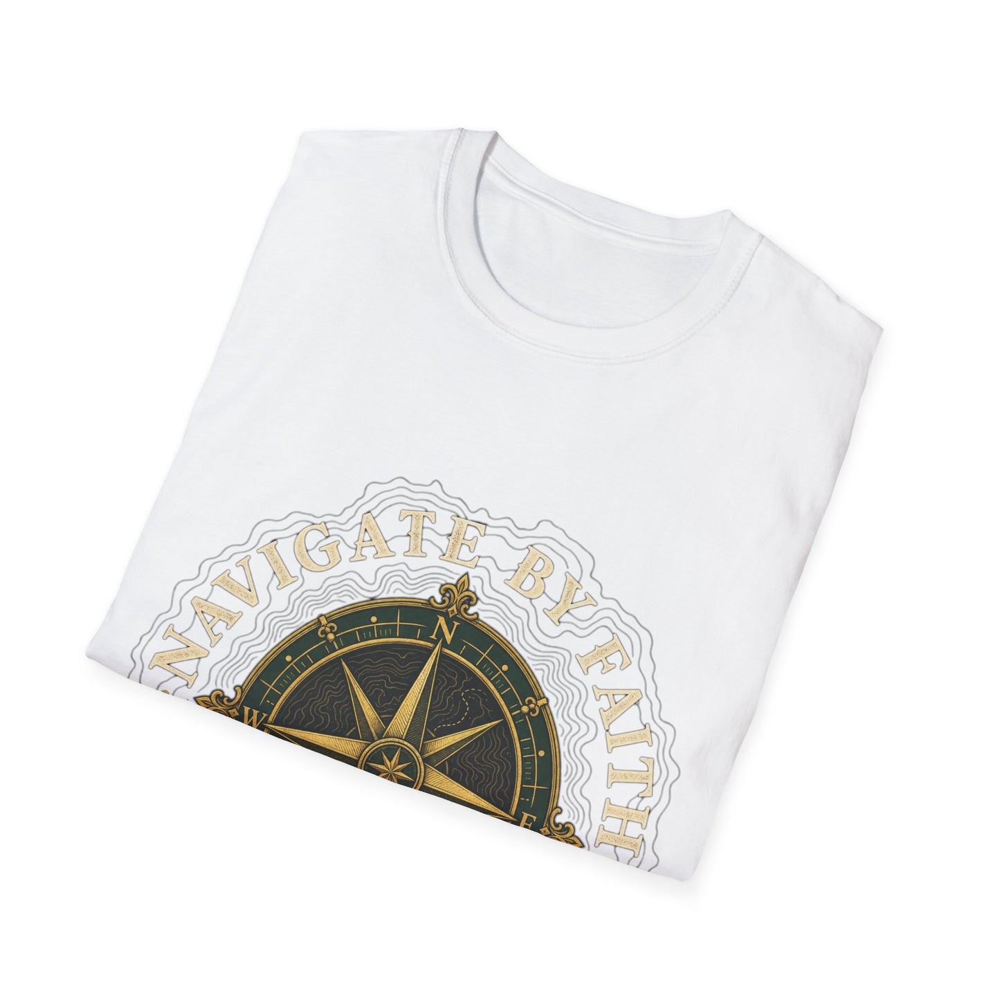 Navigate By Faith T-Shirt - 2 Corinthians 5:7 | Bible Compass