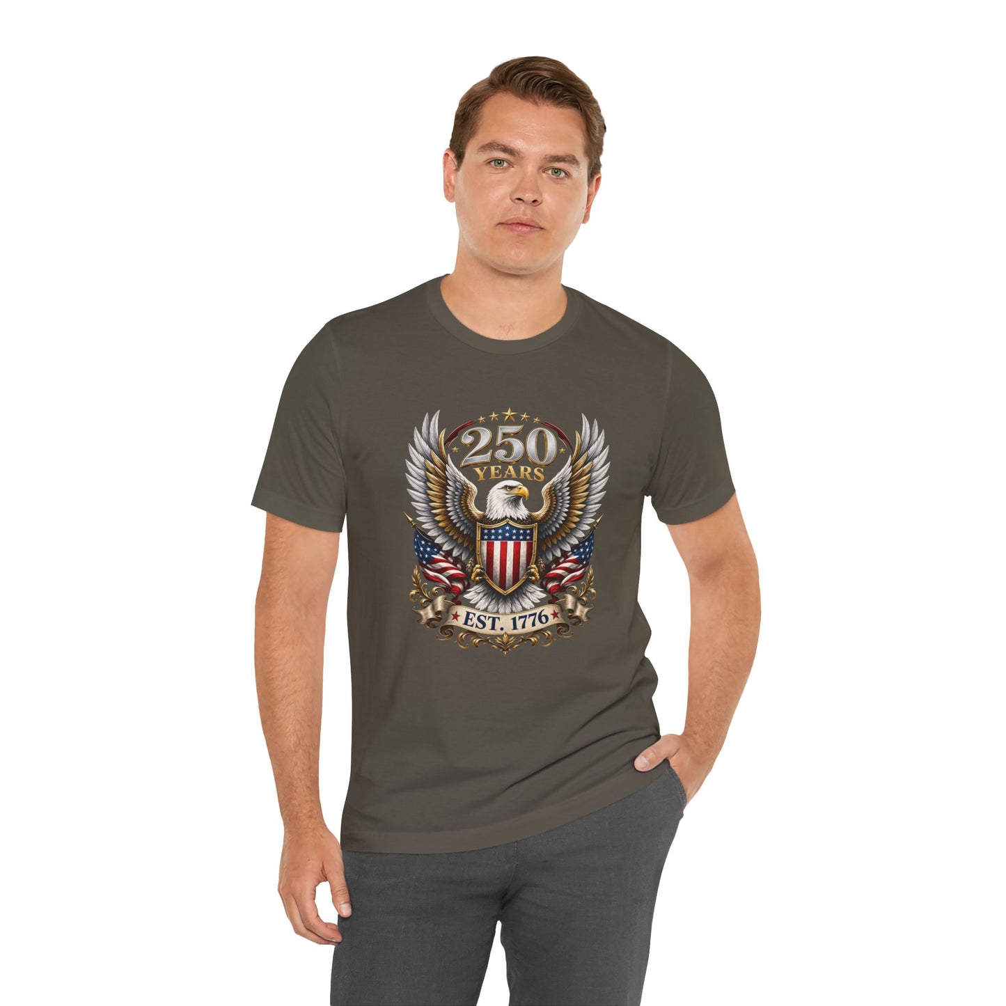 250 Years American Bald Eagle Shield T-Shirt