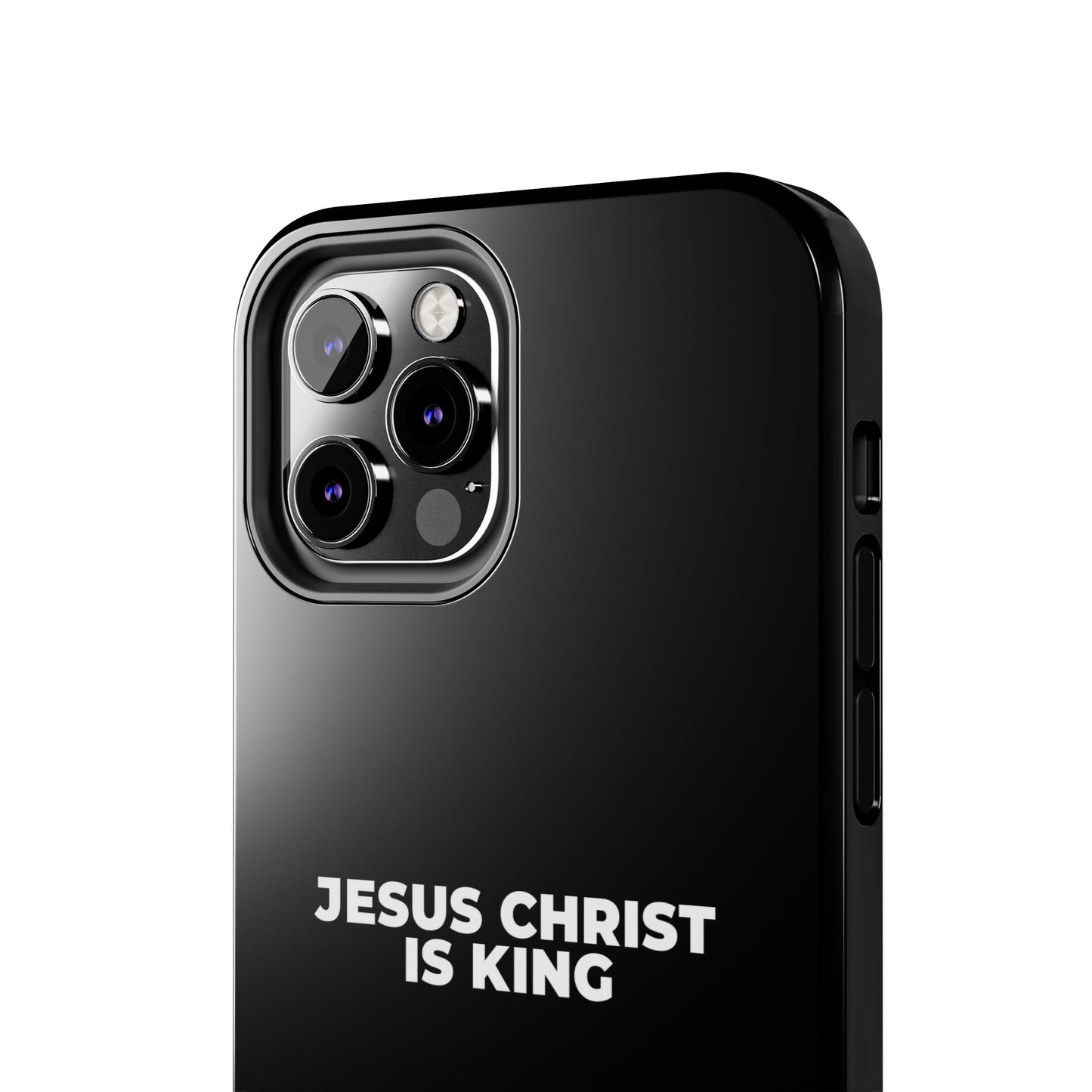 Jesus Christ Is King Tough Phone Case — Black Faith Protective Case