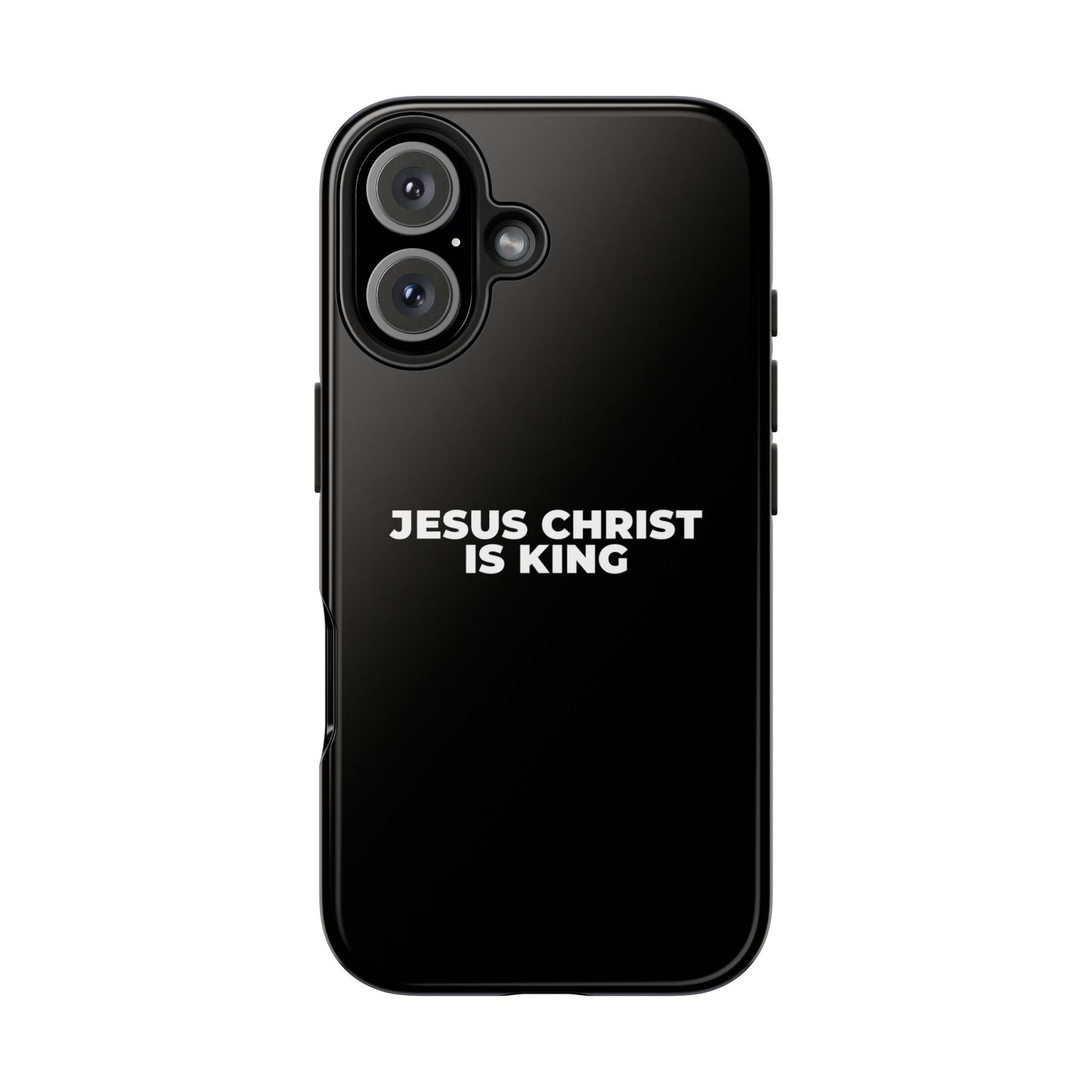 Jesus Christ Is King Tough Phone Case — Black Faith Protective Case
