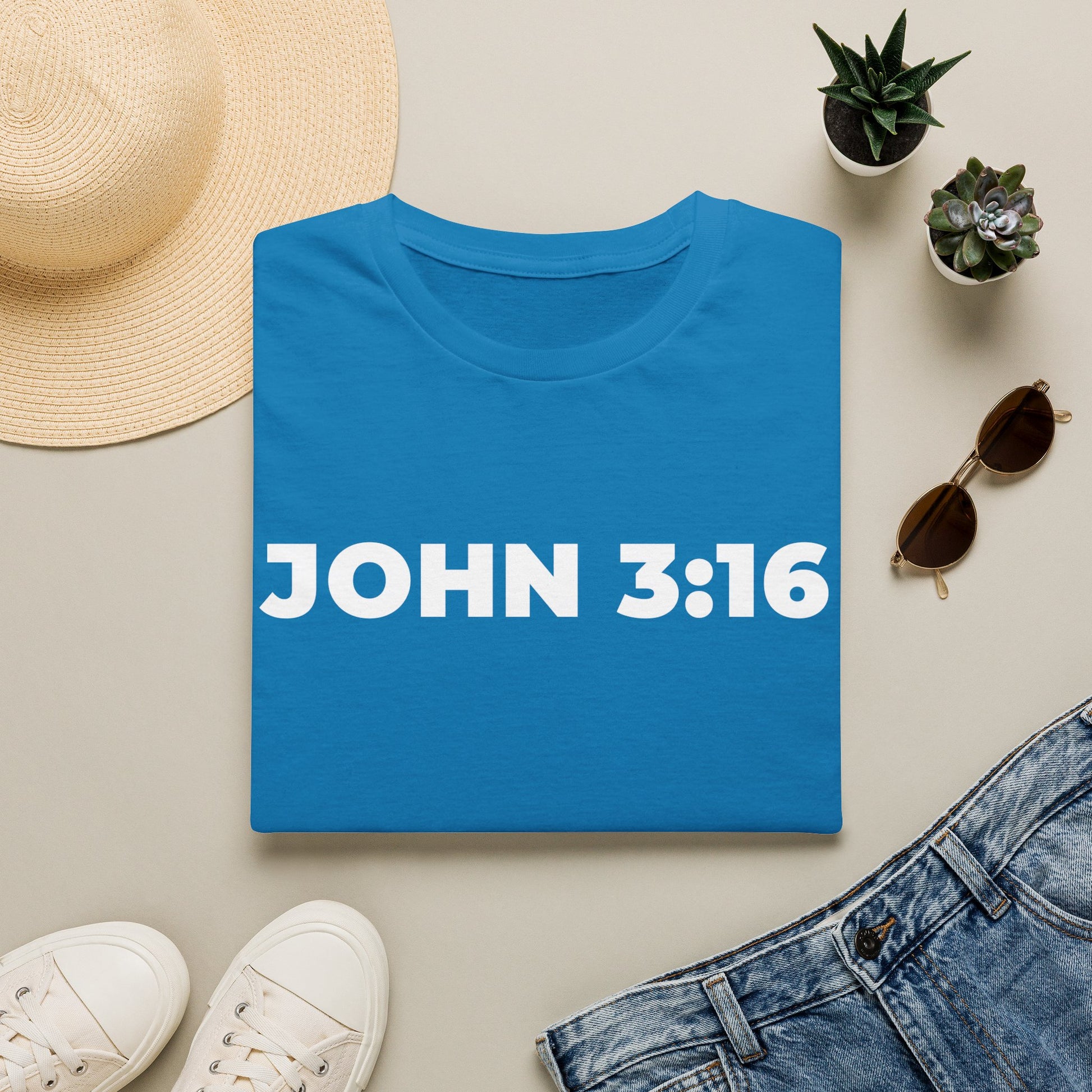 JOHN 3:16 Inspirational Christian T-Shirt - Bible Compass