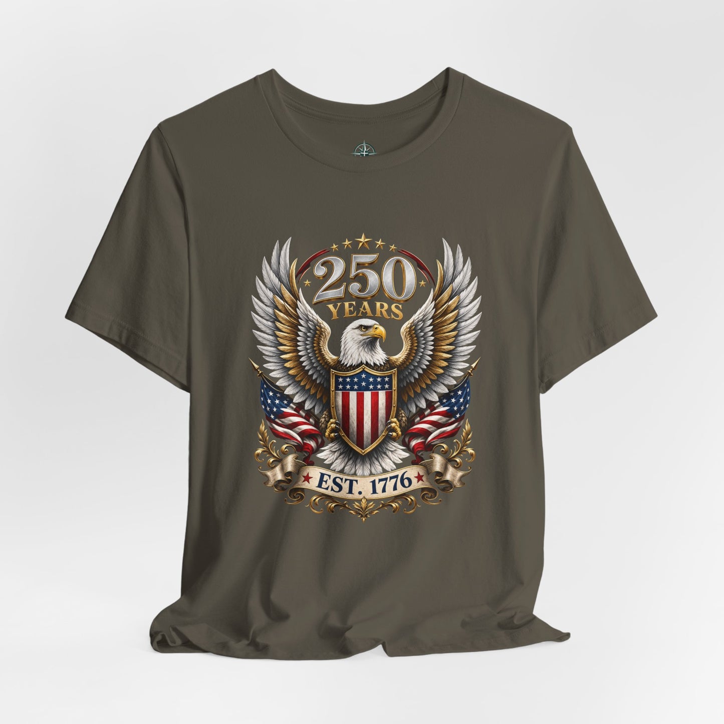 250 Years American Bald Eagle Shield T-Shirt