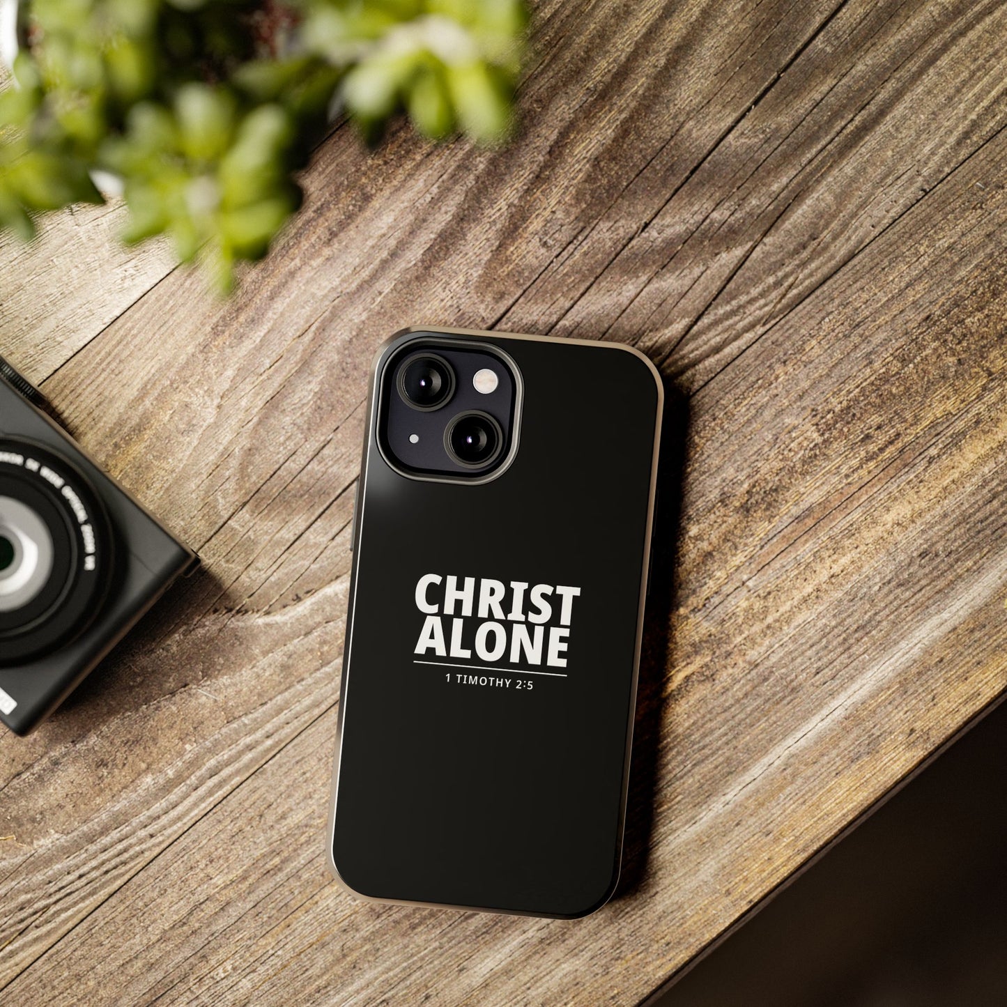 Tough Phone Case — “Christ Alone” Scripture iPhone Case (1 Timothy 2:5)