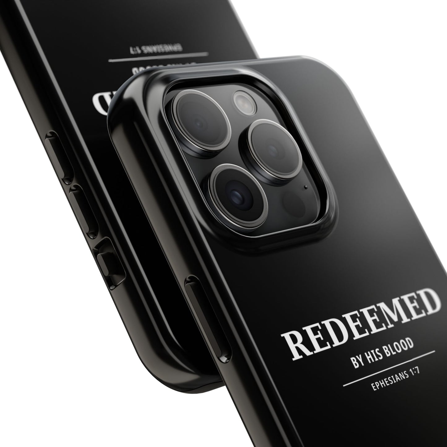 Redeemed Phone Case — "Redeemed by His Blood" Christian iPhone Case, Ephesians 1:7 Religious Tough Phone Cover