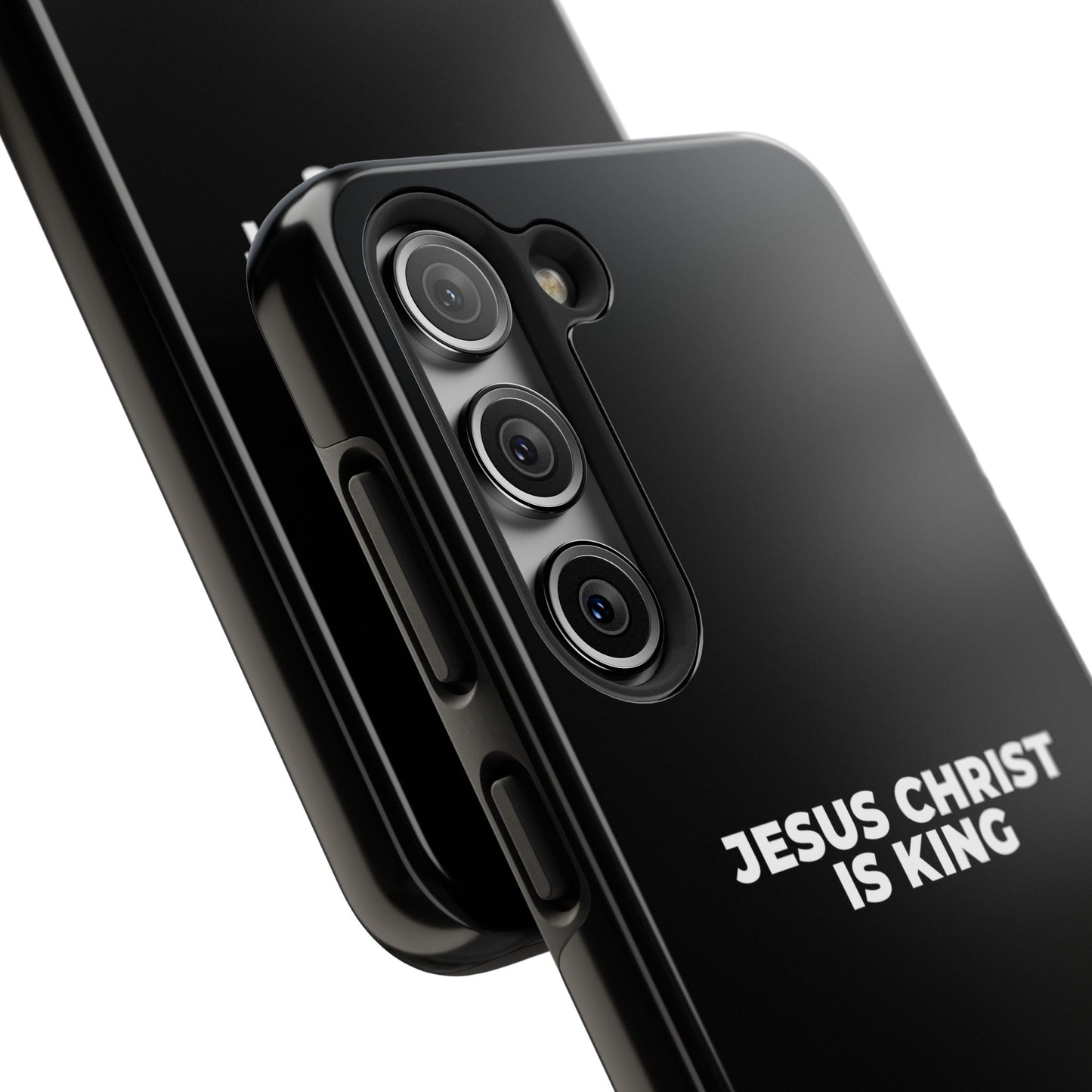 Jesus Christ Is King Tough Phone Case — Black Faith Protective Case