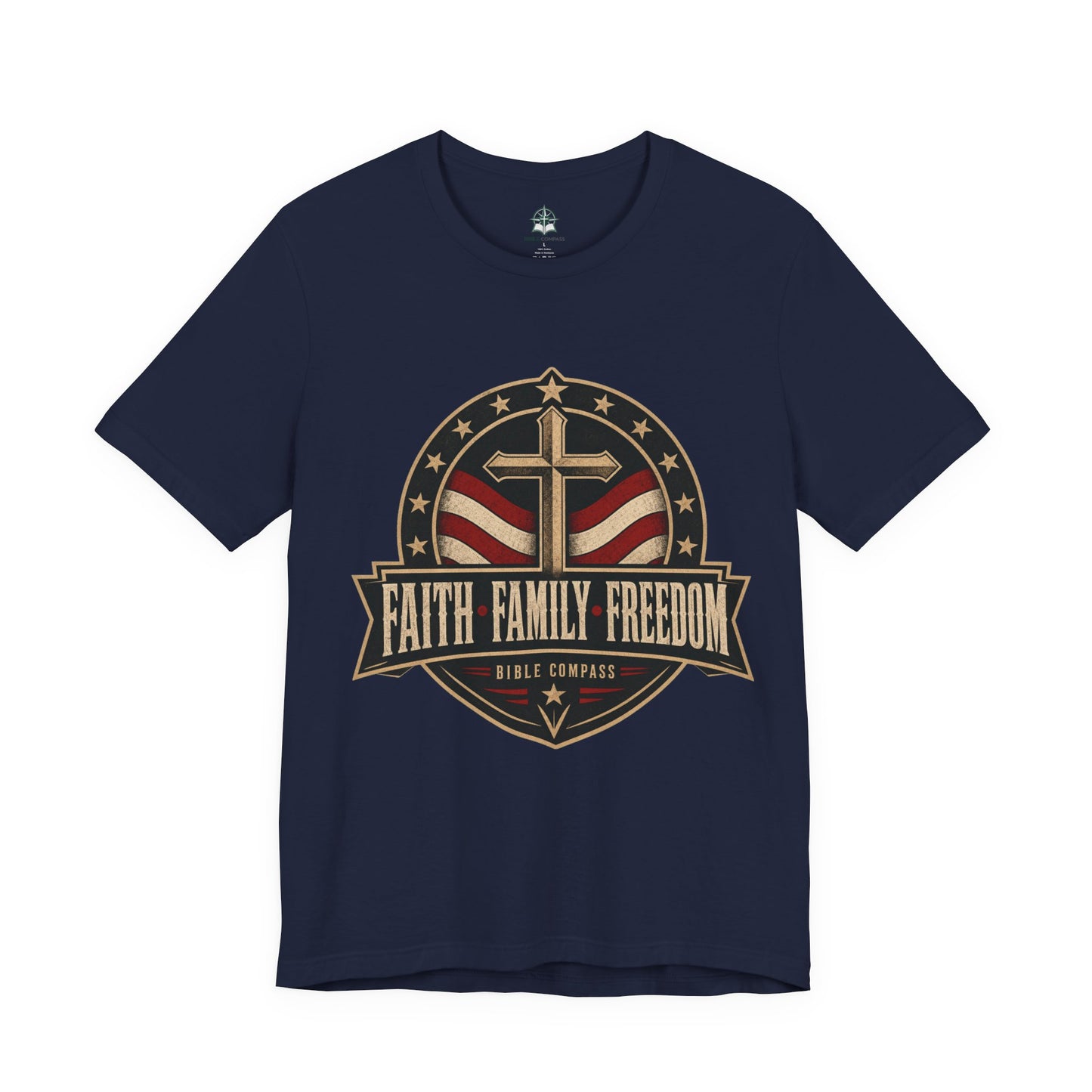 Faith Family Freedom - Patriotic Christian T-Shirt