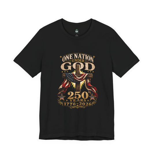 One Nation Under God 250th Anniversary T-Shirt - Bible Compass