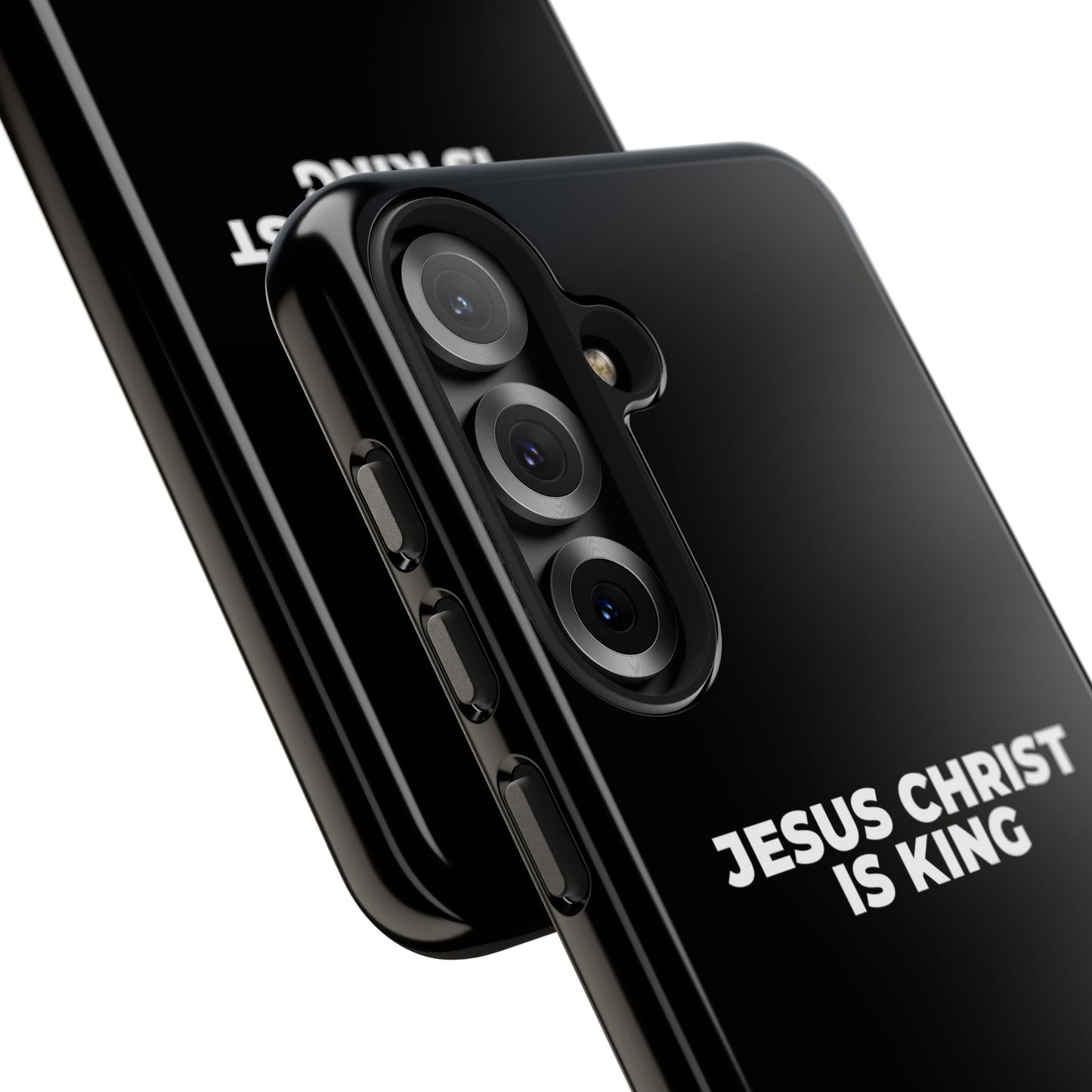 Jesus Christ Is King Tough Phone Case — Black Faith Protective Case